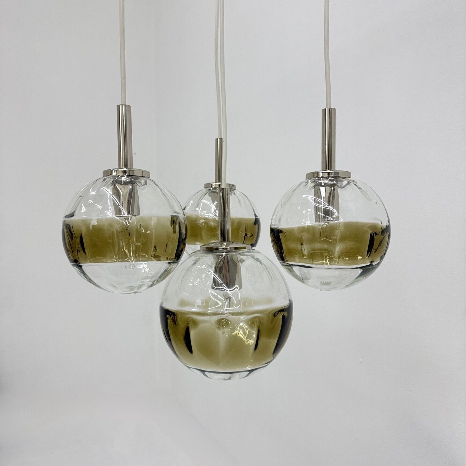 Mid Century Design Murano Glazen Cascade Hanglamp, Jaren 1970, Italië