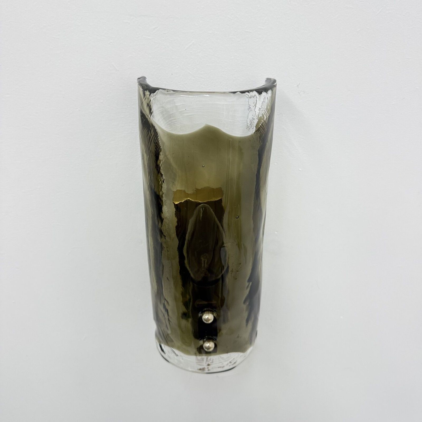 Lighting Mid Century Glass Wall Lamp Sconce J.T. Kalmar , 1970s , Germany photo