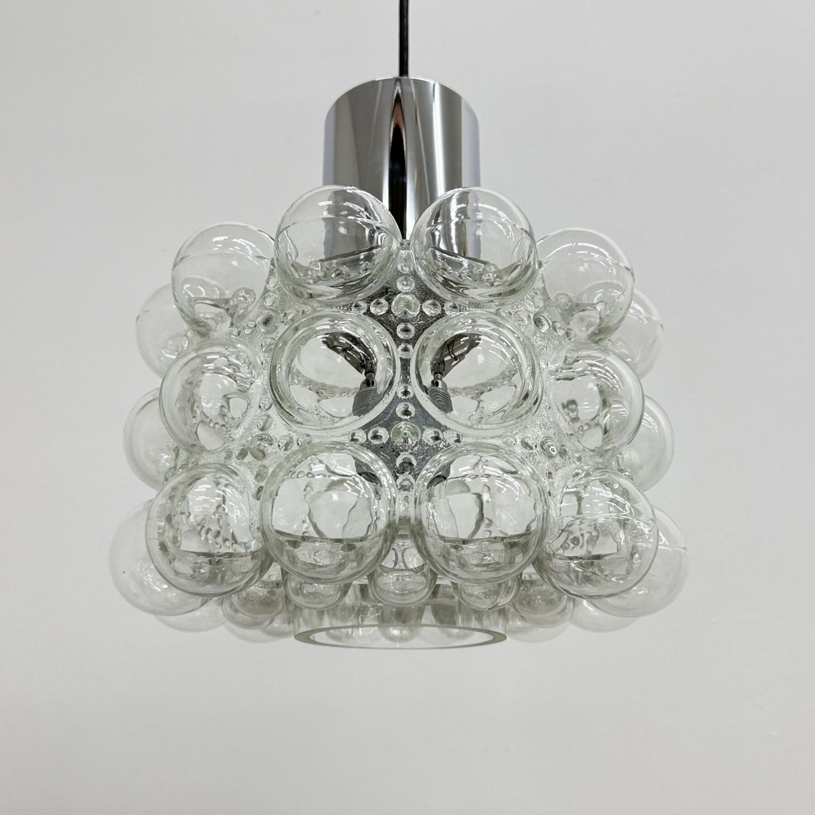 Large Bubble Glass Pendant By Helena Tynell For Limburg, Germany, 1970s