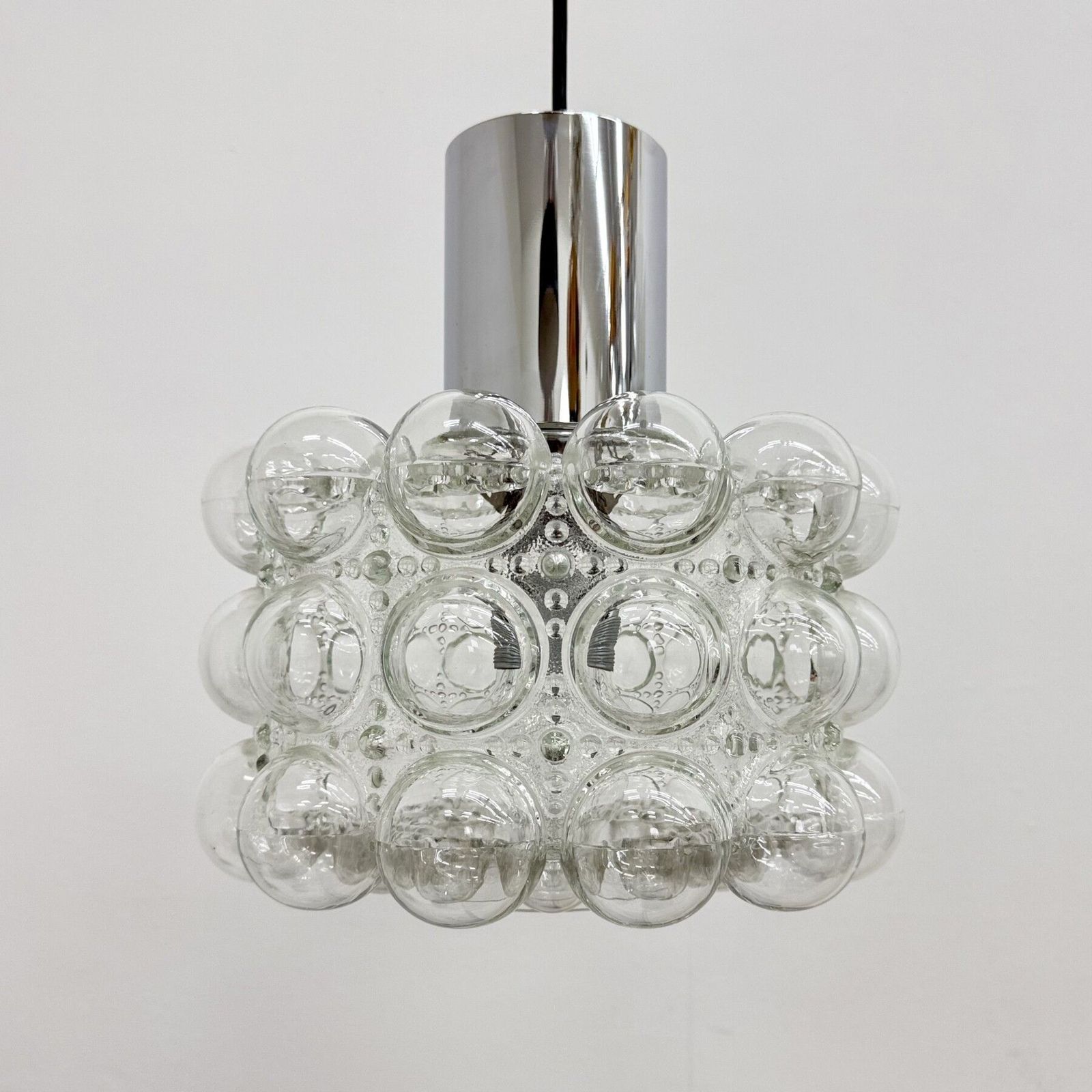 Large Bubble Glass Pendant By Helena Tynell For Limburg, Germany, 1970s photo vinterior