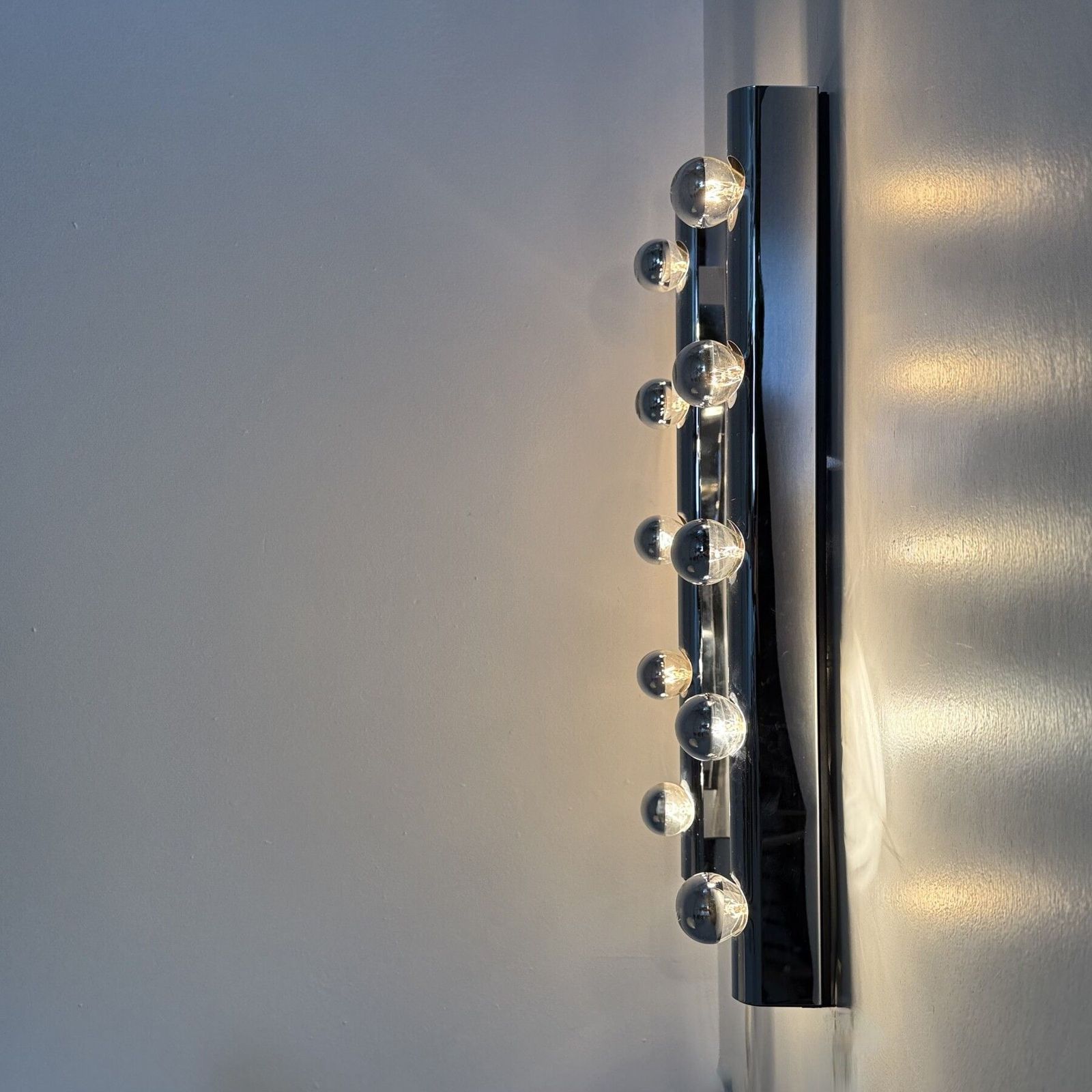 Set Of 2 Targetti Sankey Chrome Wall Lamps , 1970s photo vintage