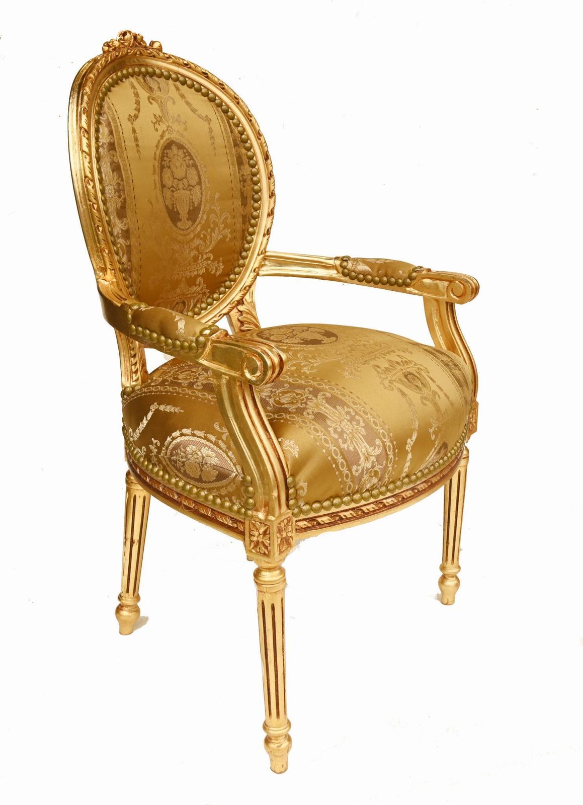 Pair Of Louis XVI Style Giltwood Salon Armchairs photo 995.0