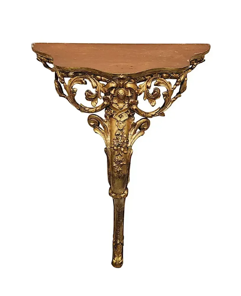 A Fabulous And Unusual 19th Century Marble Top Giltwood Console Or Pier Table photo buy