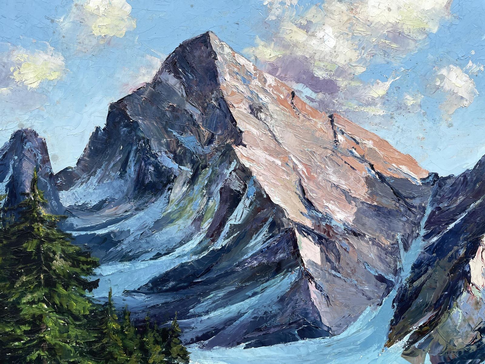Alpine Landscape – Antique Painting By Anton Dembinski, Mid XX Century photo buy