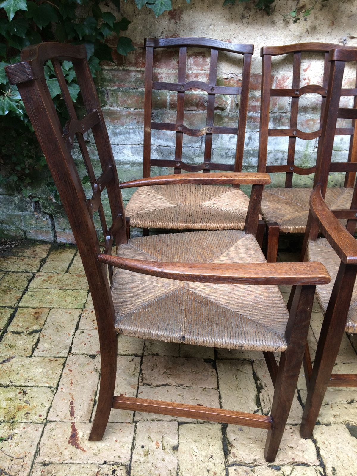 A Set Of Arts And Crafts Oak Cotswold School Chairs photo vinterior