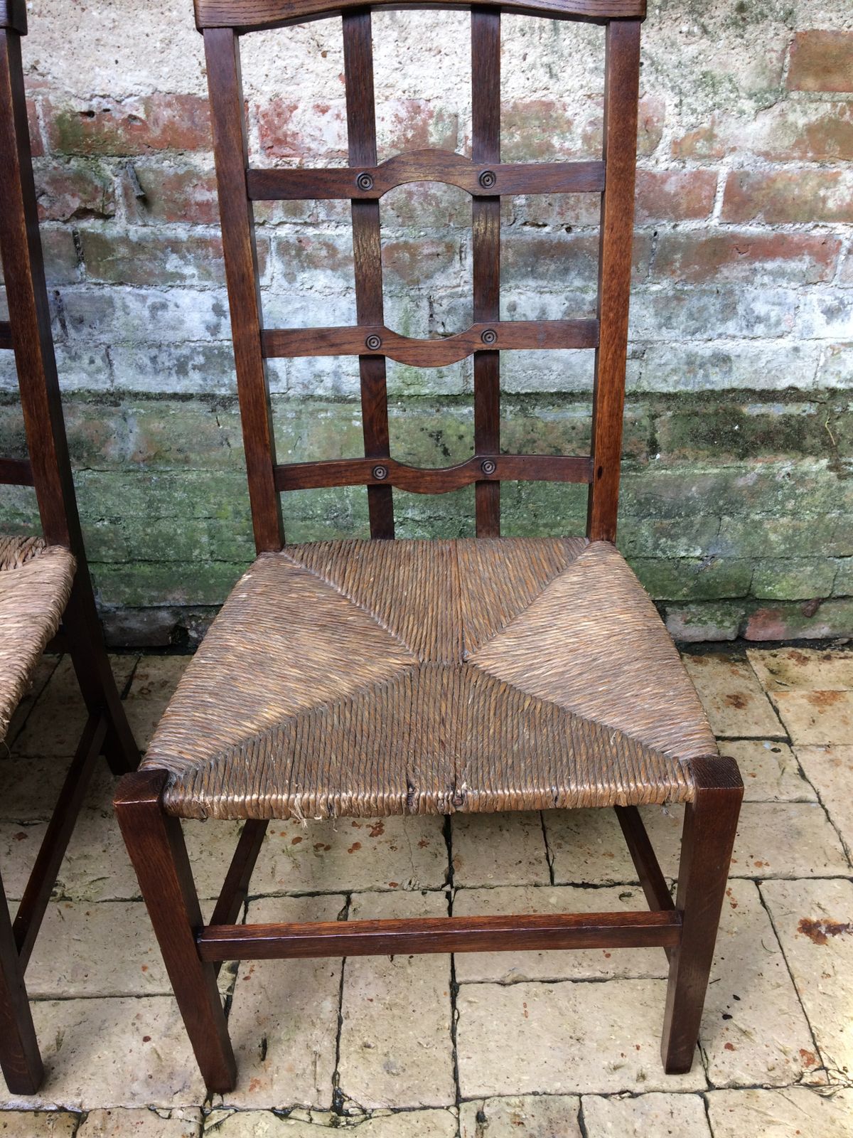photo furniture A Set Of Arts And Crafts Oak Cotswold School Chairs
