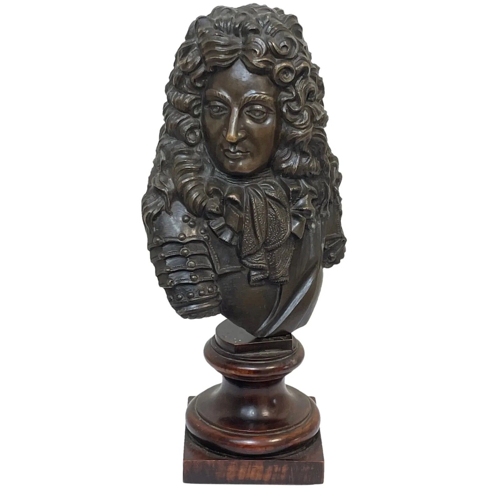 Classical  French 19th Century Antique Bronze Model Bust Of Louis XIV