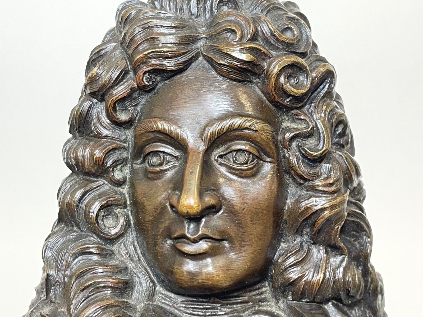 Classical  French 19th Century Antique Bronze Model Bust Of Louis XIV photo 2850.0