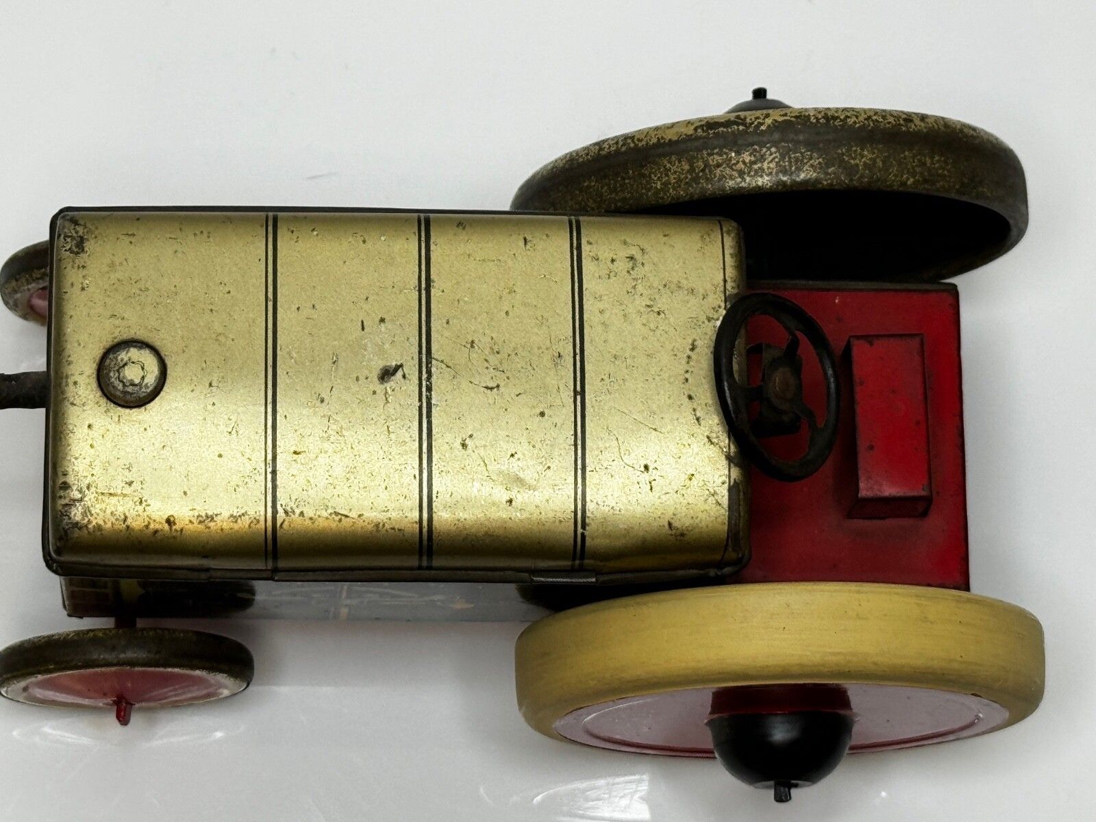 photo for sale British Art Deco Biscuit Tin Tractor By William Crawfords & Son Ltd