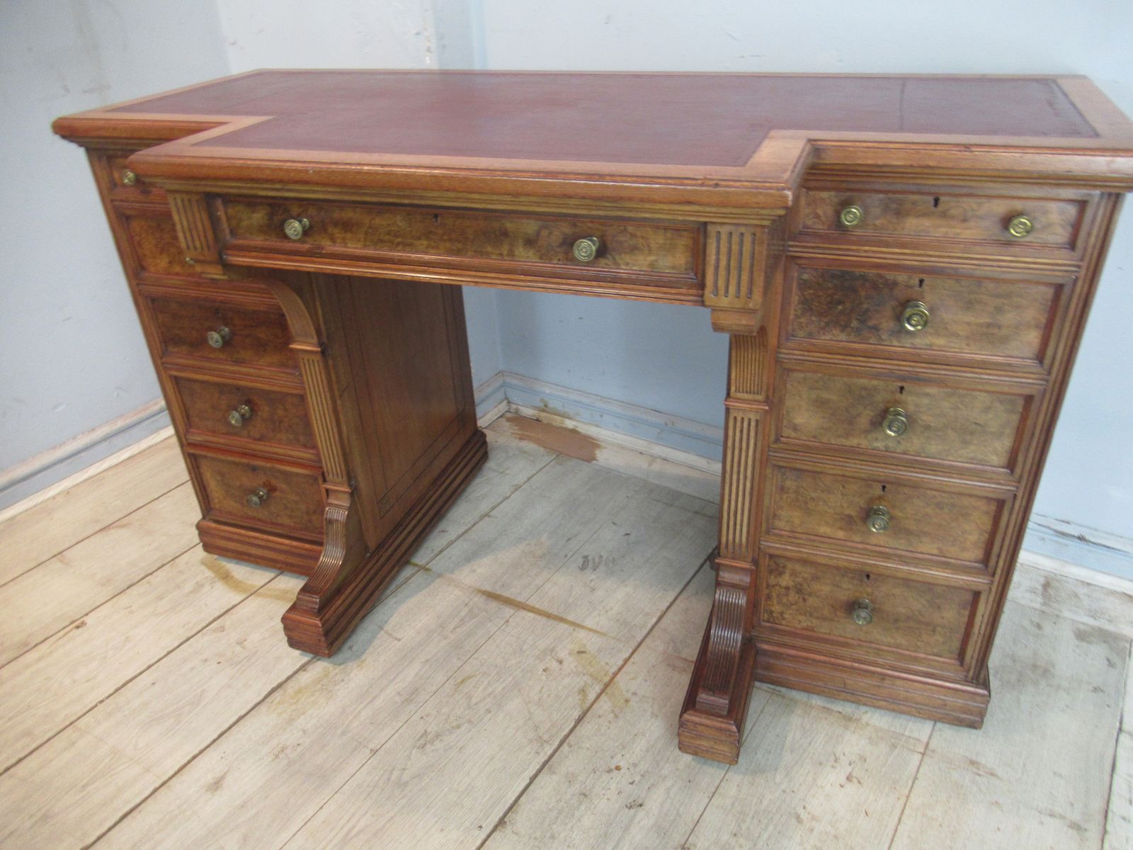 Walnut   Knee Hole Desk By Gillows,   Lancaster photo Furniture