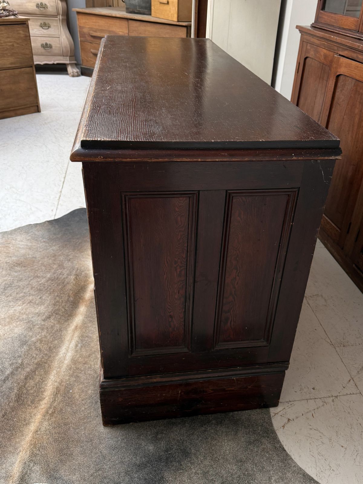 Furniture Large Antique Haberdashery Shop Counter Drawers photo