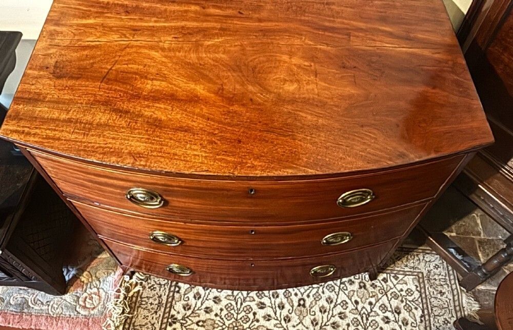 Regency Mahogany Small Bow Front Chest Of Drawers photo buy