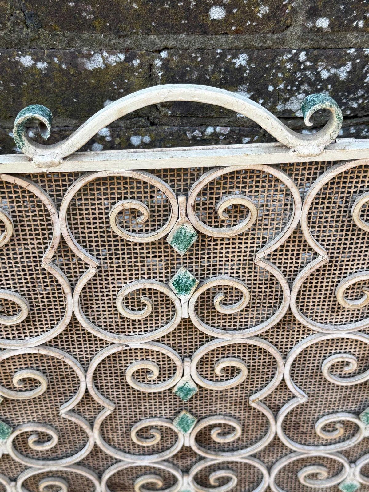 Heavy Quality Vintage 1950s French Style Wrought Iron Fireplace Screen Decorative Fireside Guard photo Home Fixtures