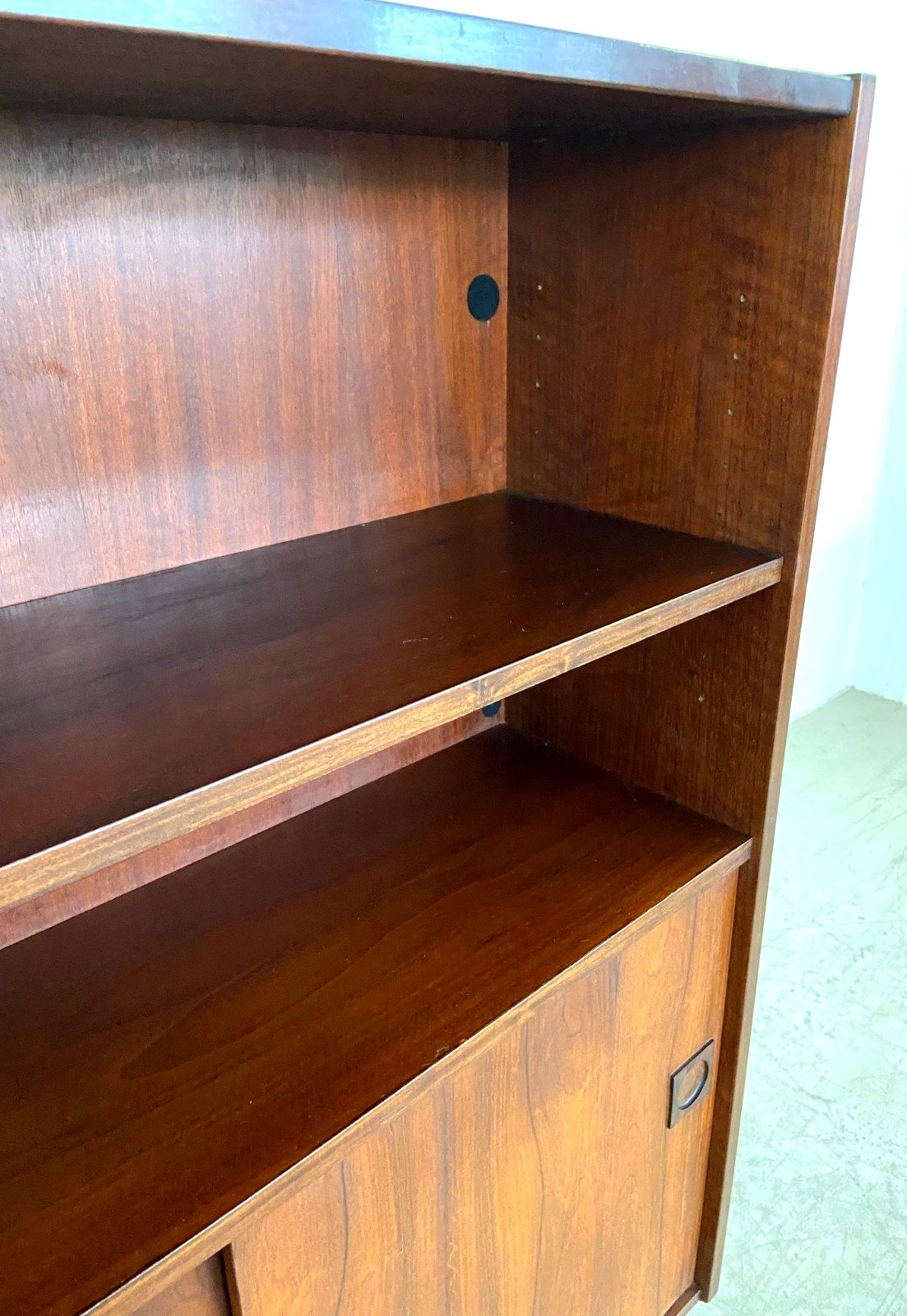 photo for sale Danish Retro Vintage Bookcase In Rosewood With Sliding Doors 1960,S