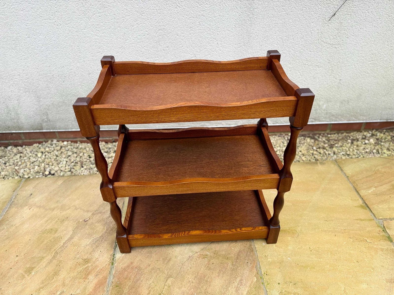 photo buy Vintage 1950/ 1960s Mid Century Wood Tea Trolley Shelf Drinks Shelf