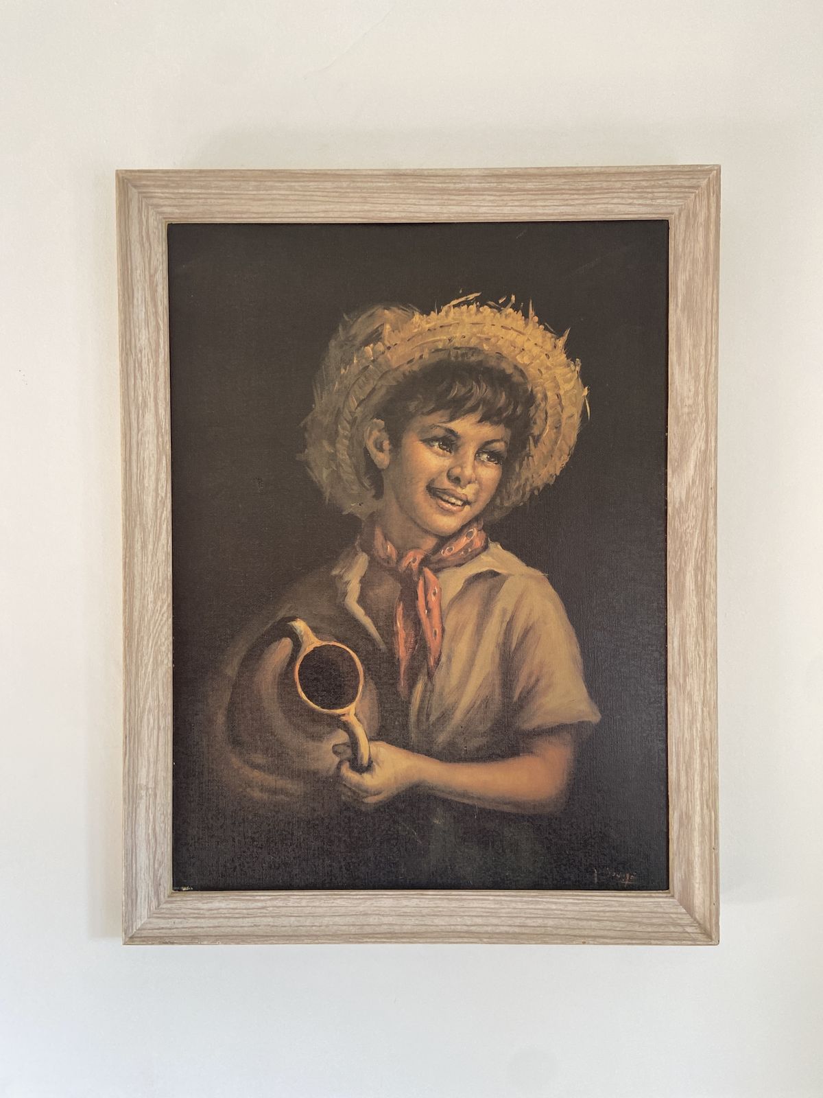 1960’s Lithograph Print  ‘The Country Boy’ By Tovine