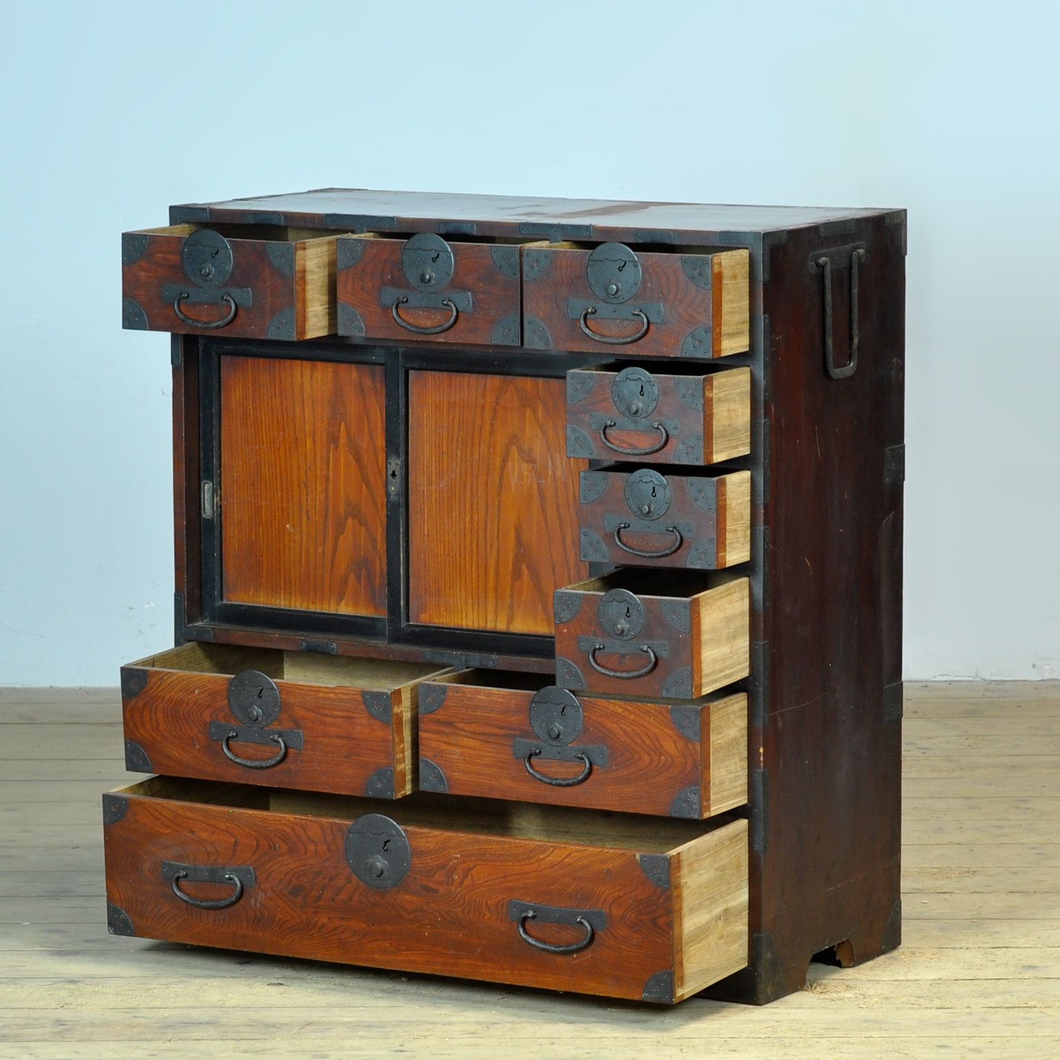 Japanese Tansu Chest Of Drawers, Circa 1890 photo Furniture