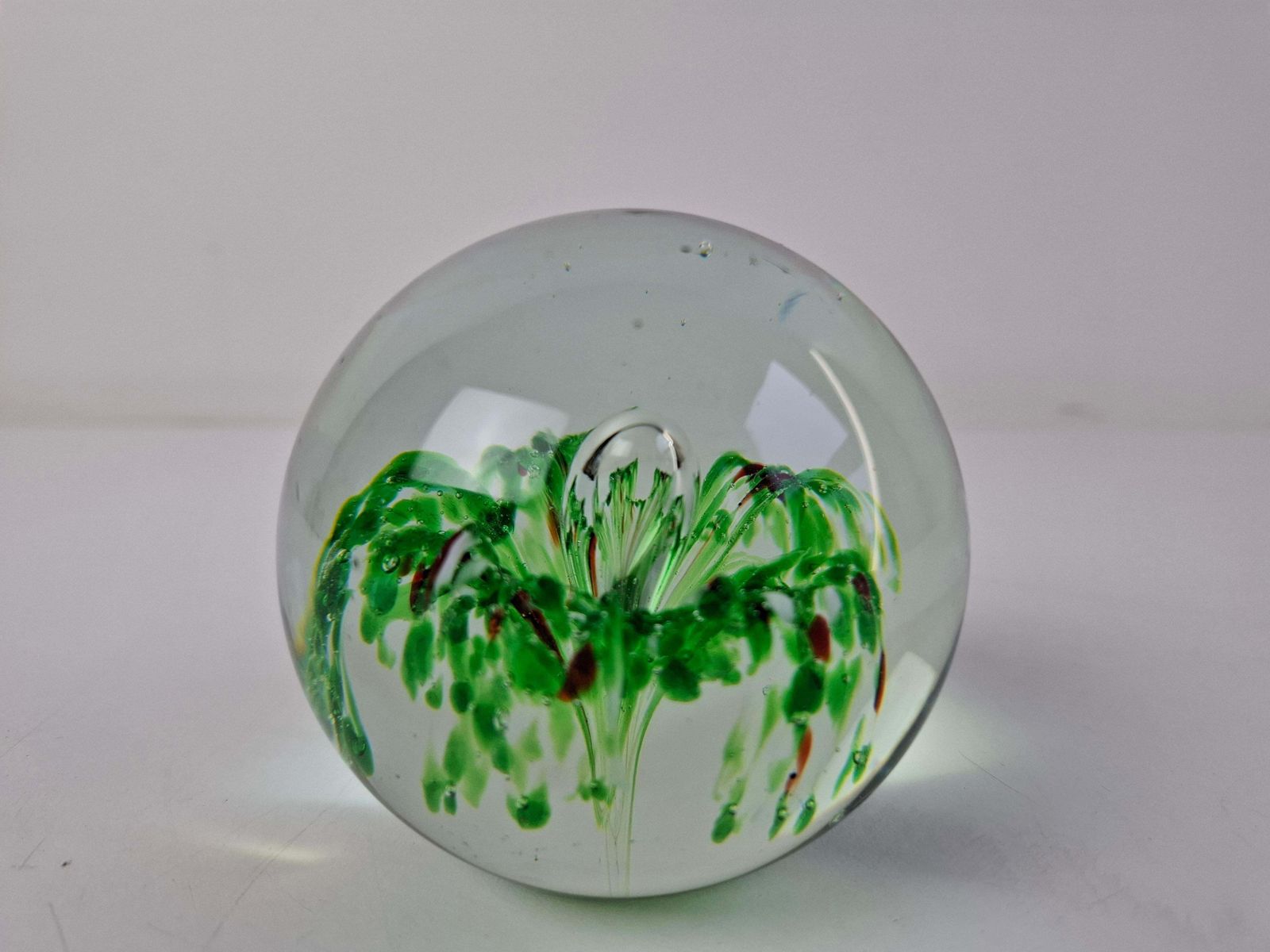 Home Decor Midcentury Czechoslovak Art Glass Paperweight, Hand Blown, Circa 1960 photo