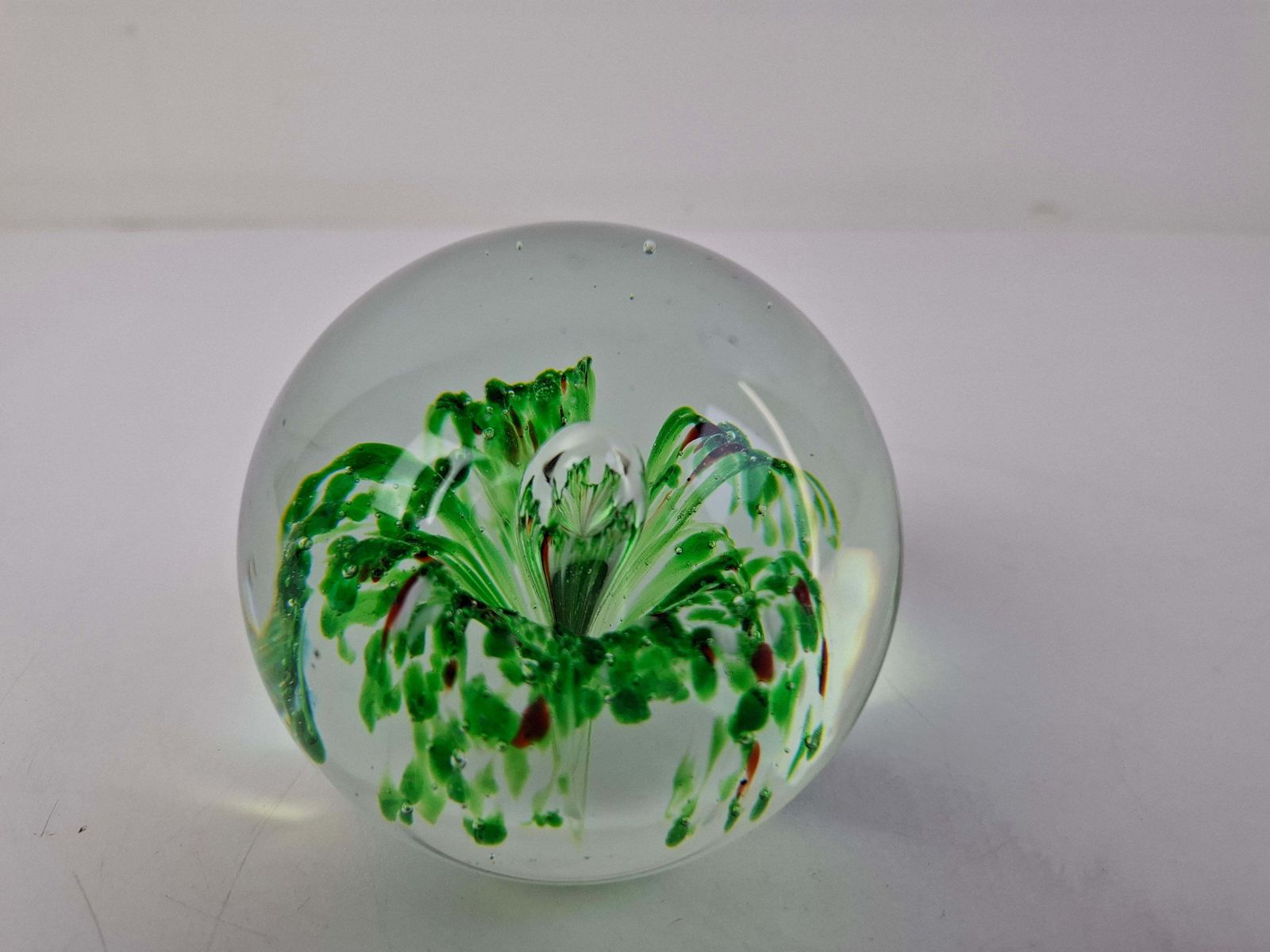 291.0 Midcentury Czechoslovak Art Glass Paperweight, Hand Blown, Circa 1960 photo