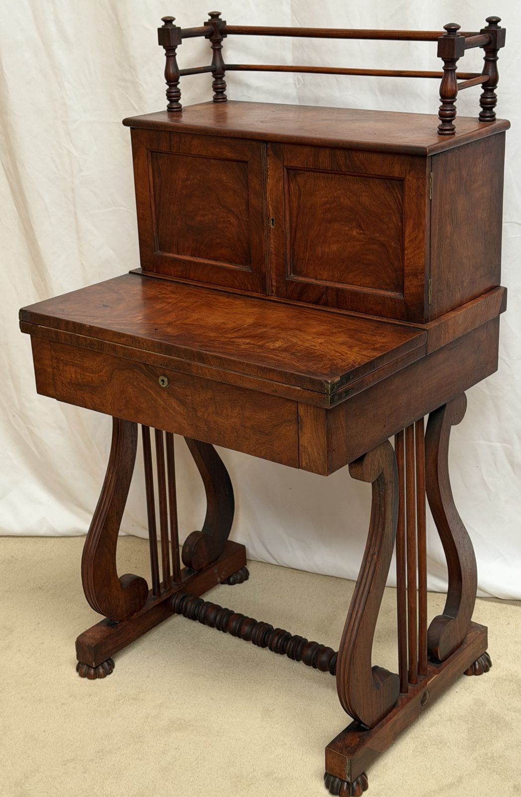 Regency Period Ladies Desk On Lyre Supports photo furniture