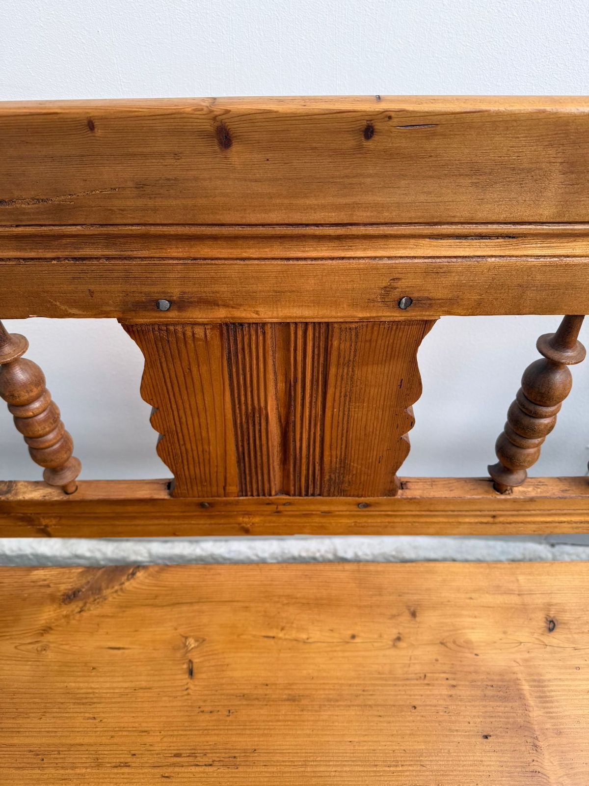 photo furniture A Wonderful Waxed Original Victorian Pine Hungarian 3 Seater Box Settle