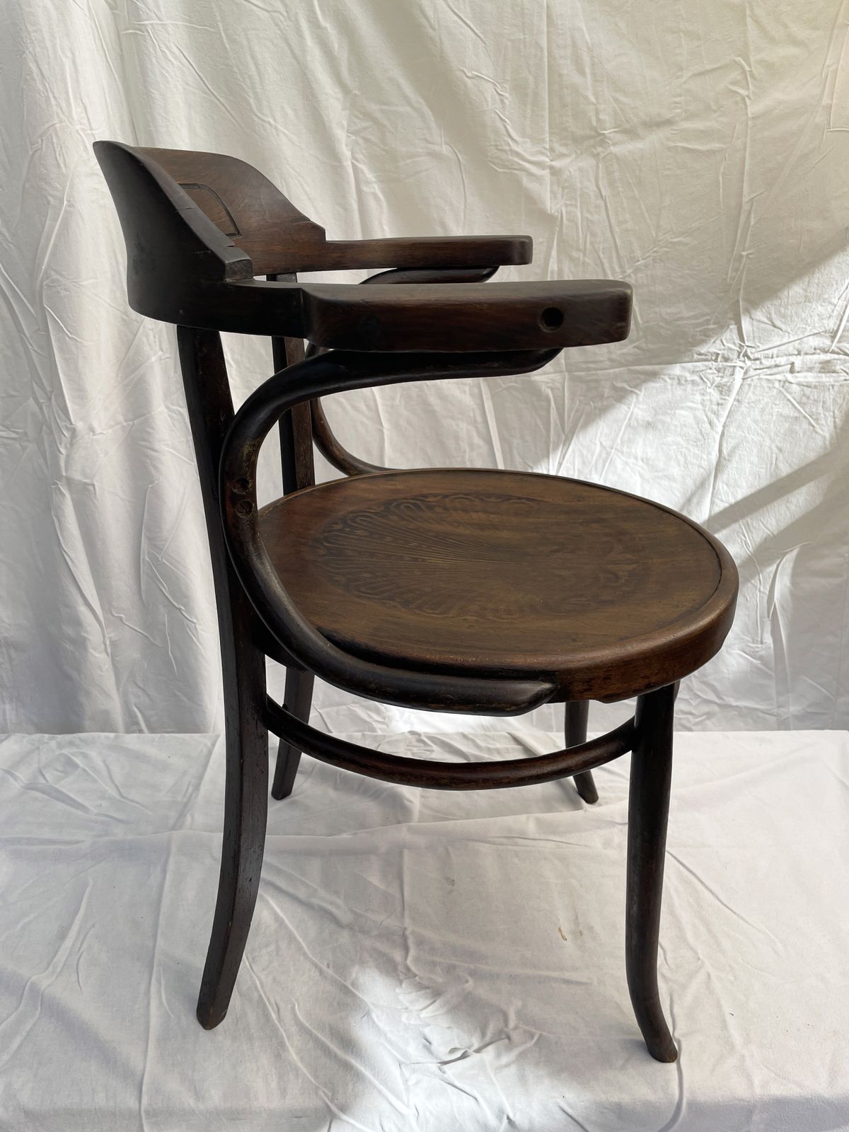Art Nouveau Bistro Cafe Bentwood Armchair photo vintage
