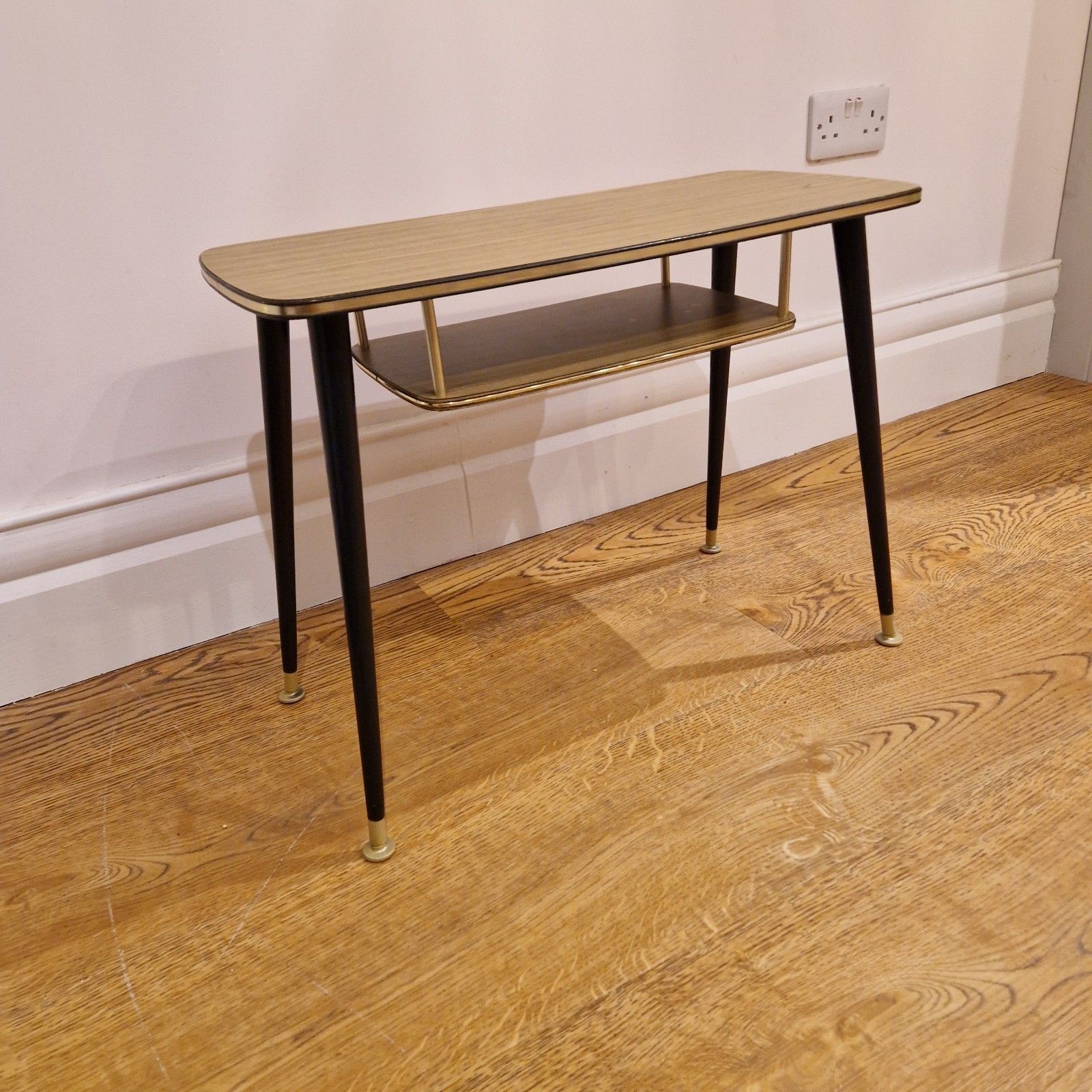 Renovated 1960s Mid Century Modern Formica Coffee Table With Magazine Shelf photo Furniture