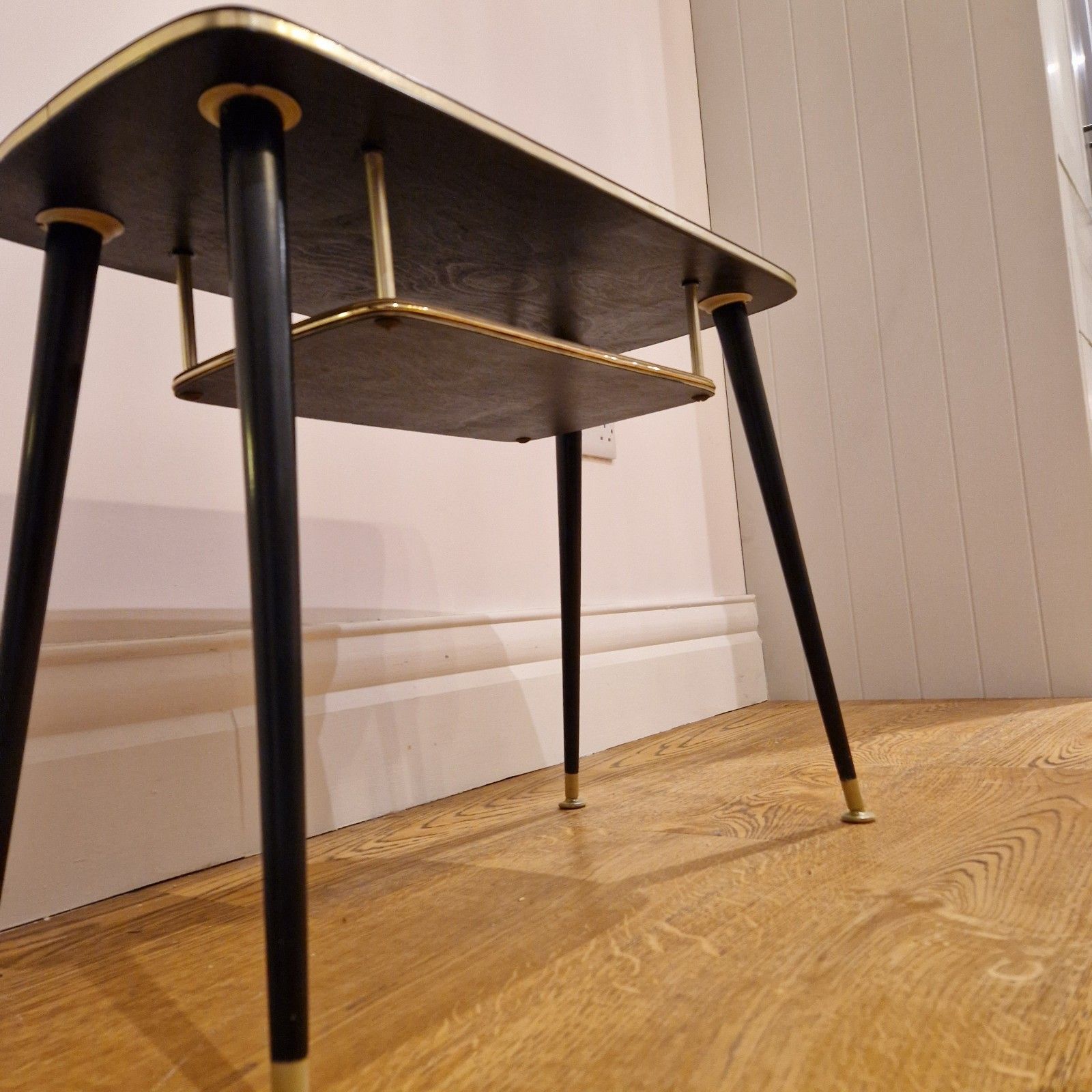 Renovated 1960s Mid Century Modern Formica Coffee Table With Magazine Shelf photo vintage