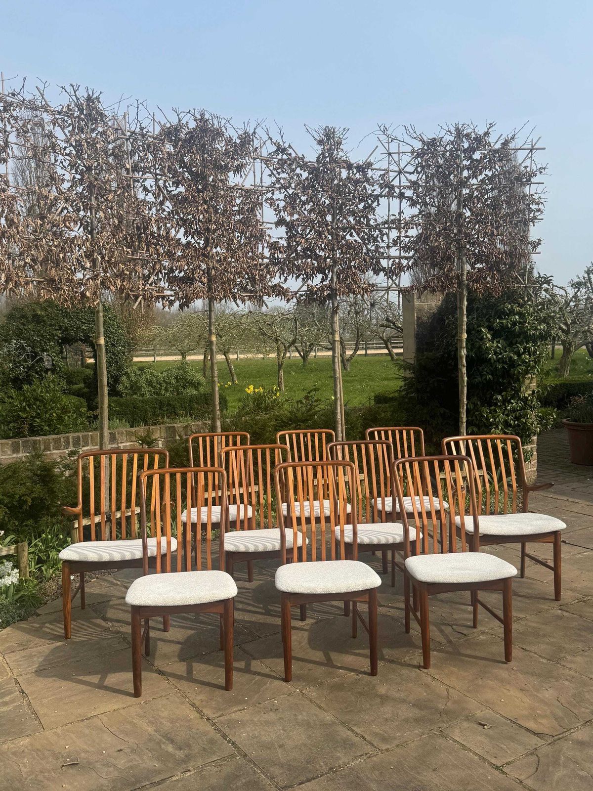 Mid Century Danish Set Of Ten Dining Chairs In Teak By Danish Teak Dining Chairs By Svend åge Madsen For Moreddi 1960