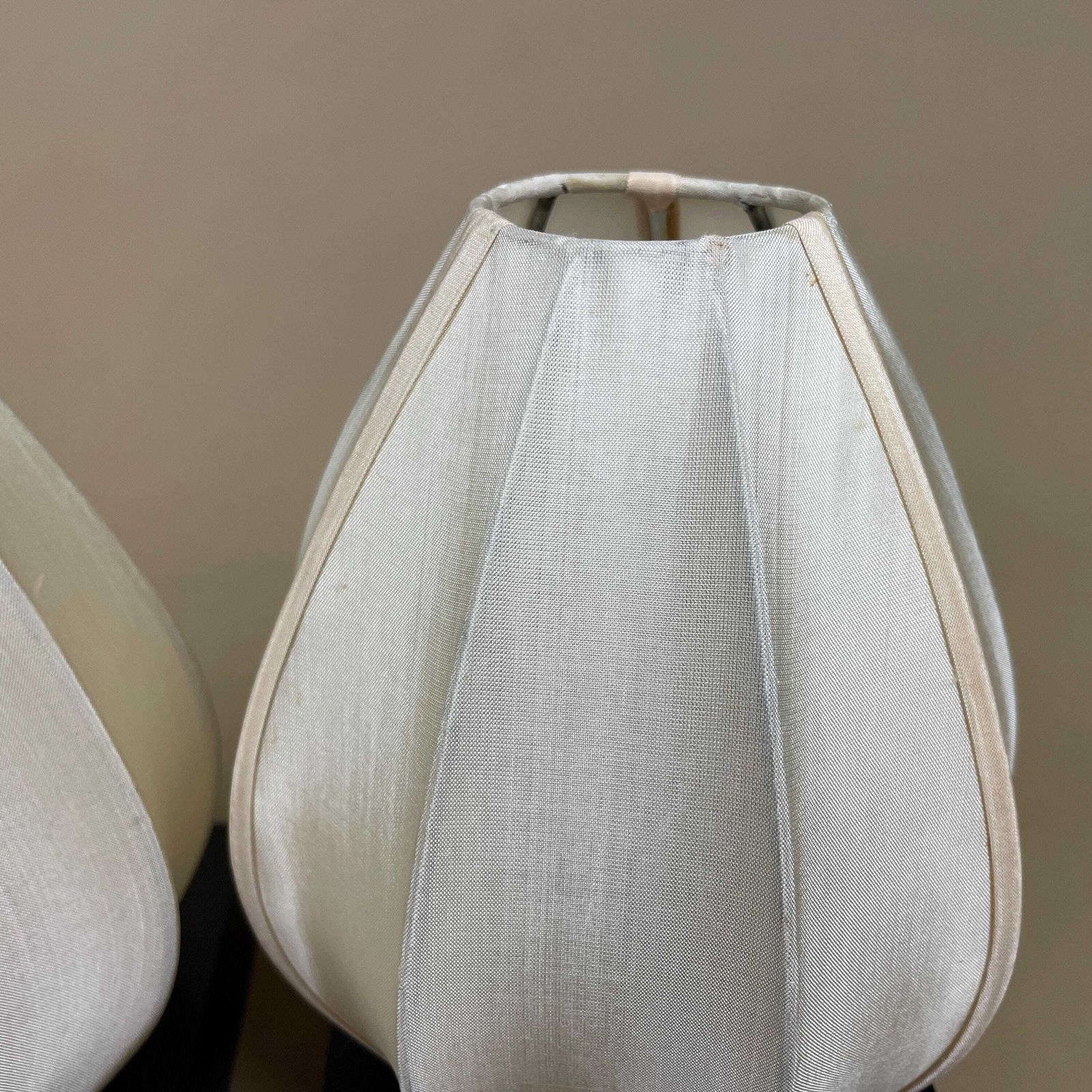 Matching Pair Of Silk Lantern Candlestick Candle Stick Holder Tea Light Vintage Square Wood Base Taper Dinner Candlesticks Oriental 2 Set photo vintage