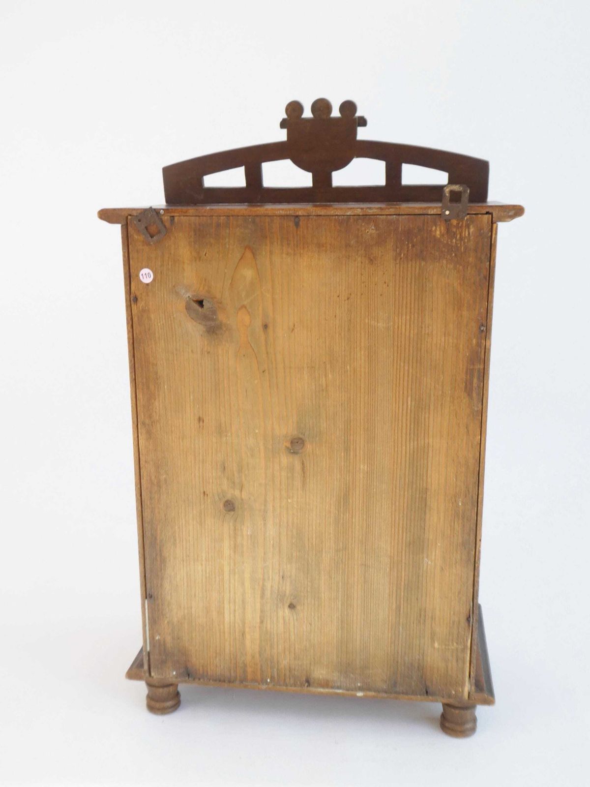 Antique Dutch Oak Medicine Cabinet With Brass Decor, Jugendstil Apothecary, Chest With Lock. photo vintage