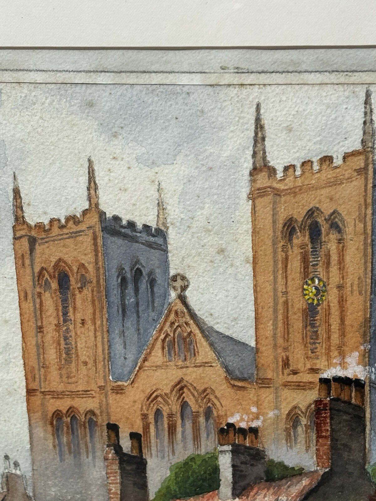 Ripon Cathedral Original Watercolour By P Wood 1949 photo 301.0