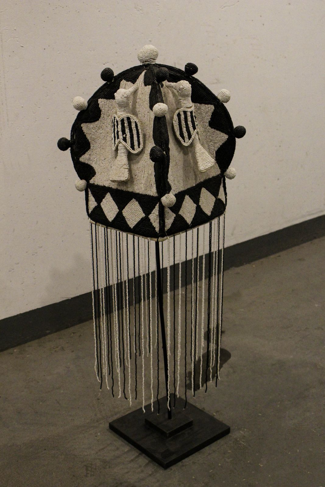 Yoruba Royal Crown Black & White   15.4 photo for sale