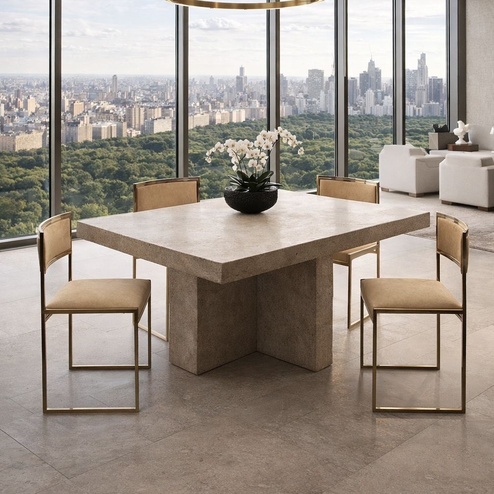 Sq Al Chairs By Willy Rizzo For Maison Willy Rizzo – Brass Version 1970 photo furniture