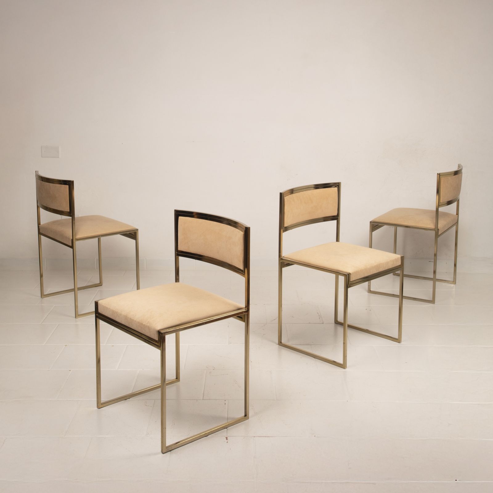 photo furniture Sq Al Chairs By Willy Rizzo For Maison Willy Rizzo – Brass Version 1970