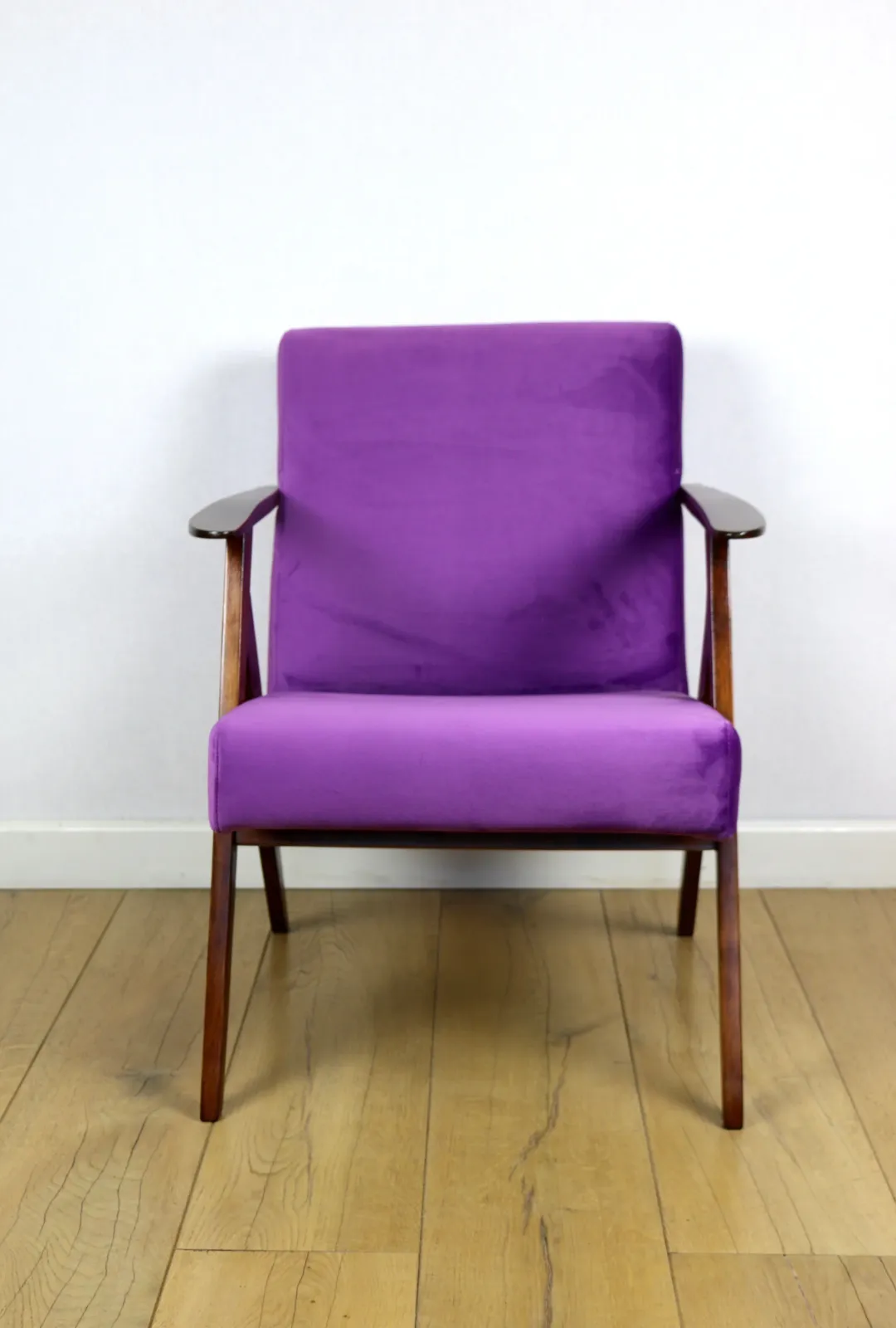 Vintage Armchair Like Var Purple Velvet   2 Pieces Available photo Furniture