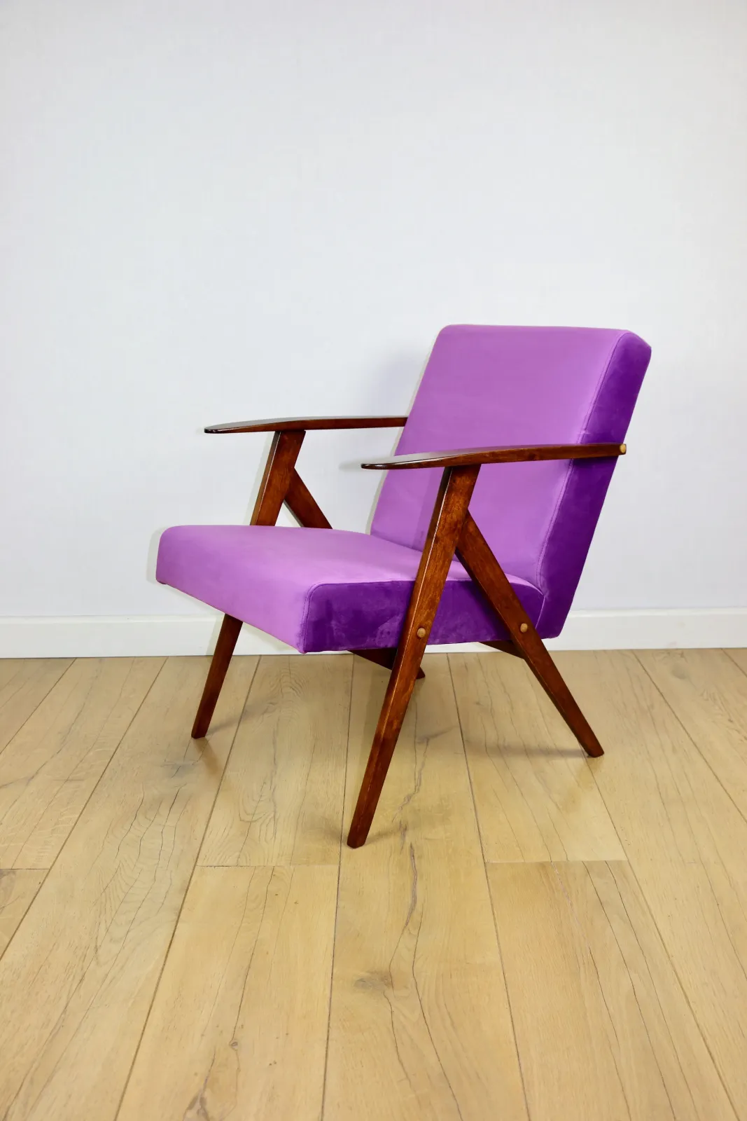 Vintage Armchair Like Var Purple Velvet   2 Pieces Available photo 355.0