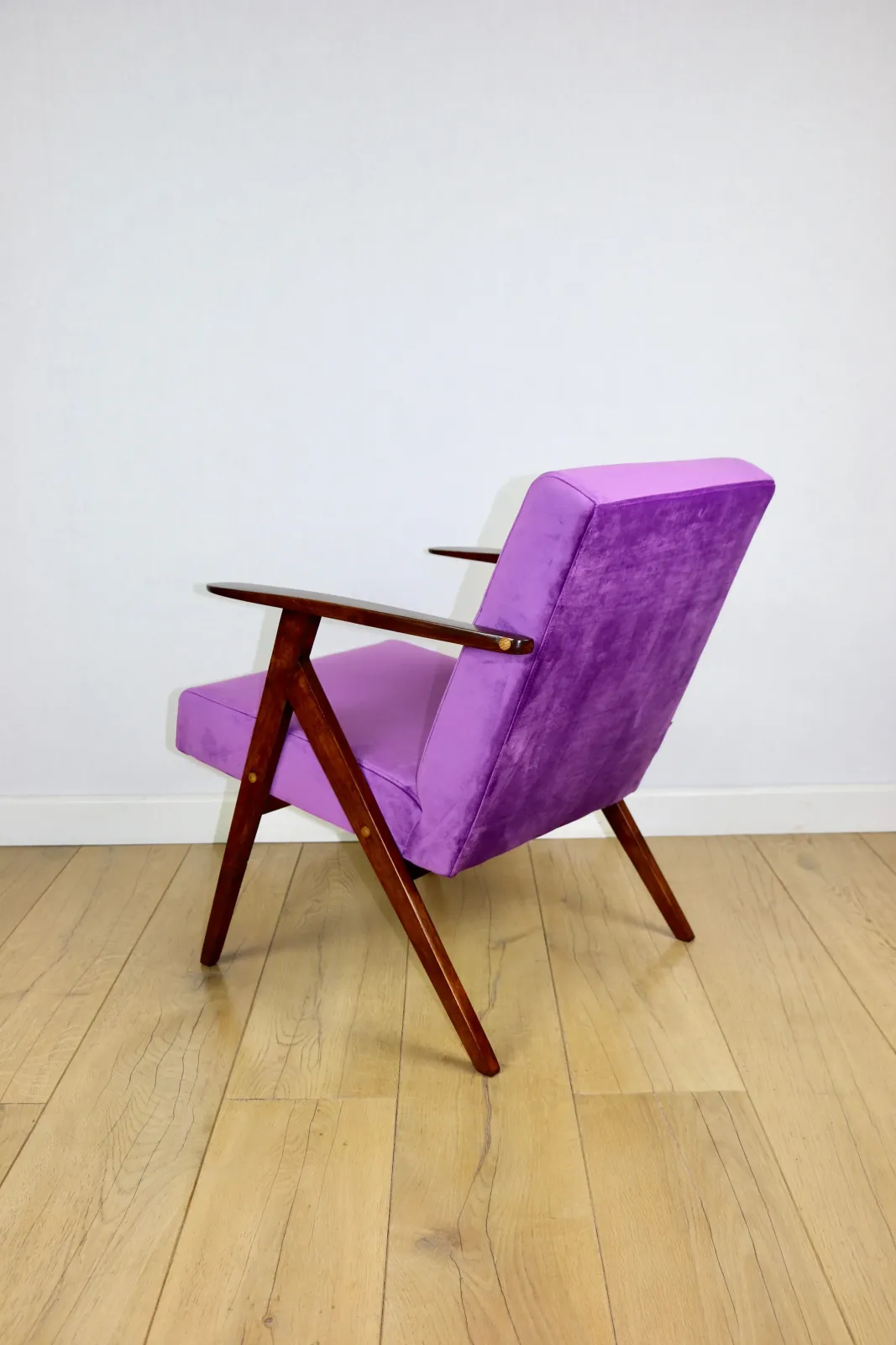 Vintage Armchair Like Var Purple Velvet   2 Pieces Available photo buy