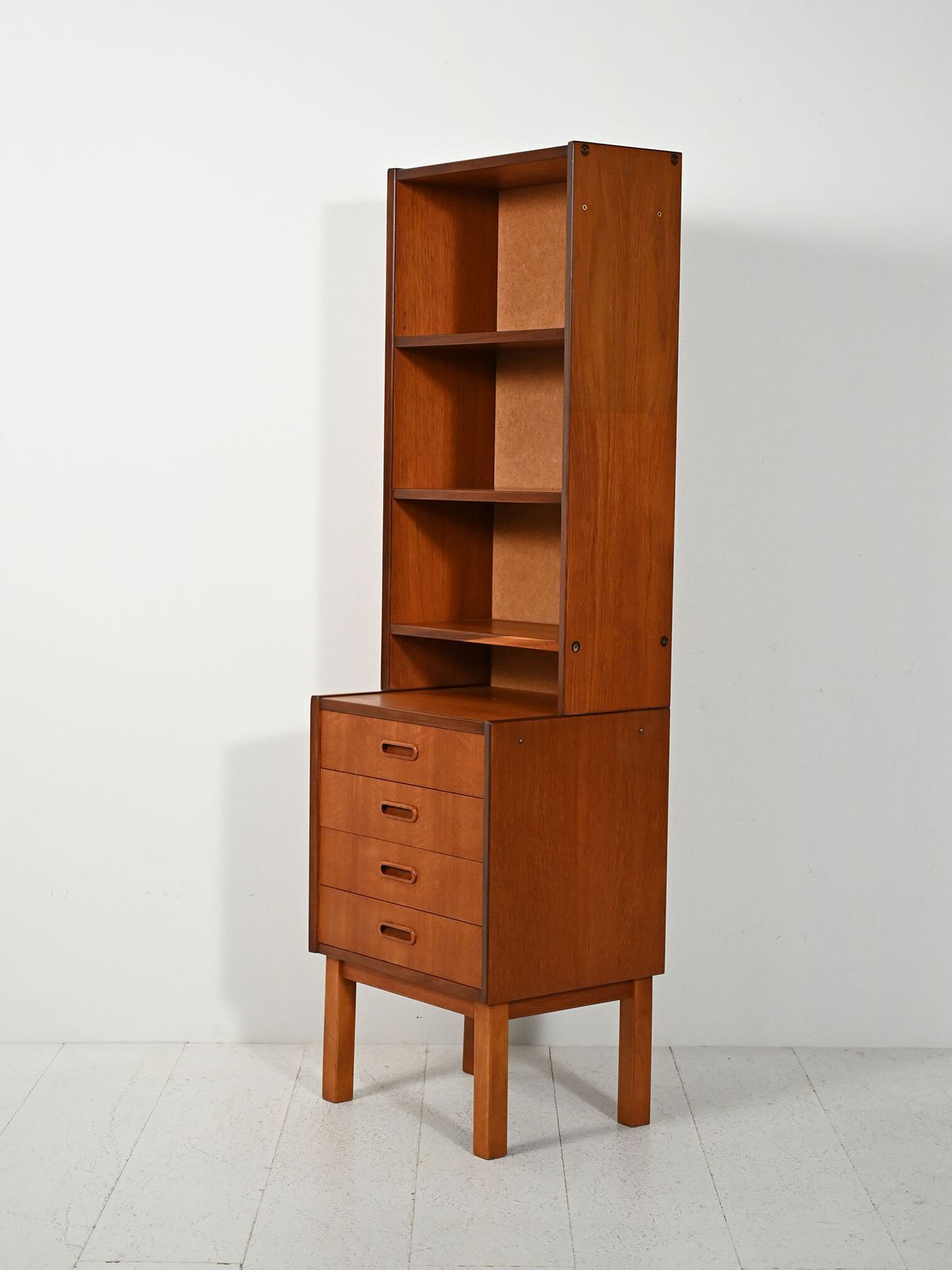 Small Scandinavian Teak Bookcase, 1960s photo Furniture