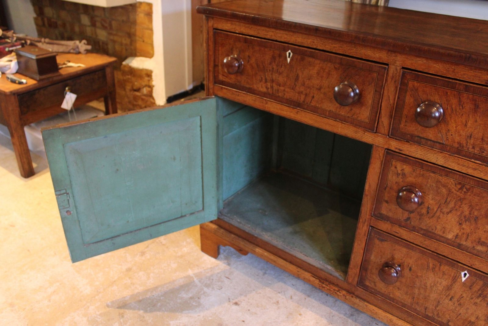 Dresser Rare Burr Oak George III Sideboard C1790 photo vintage