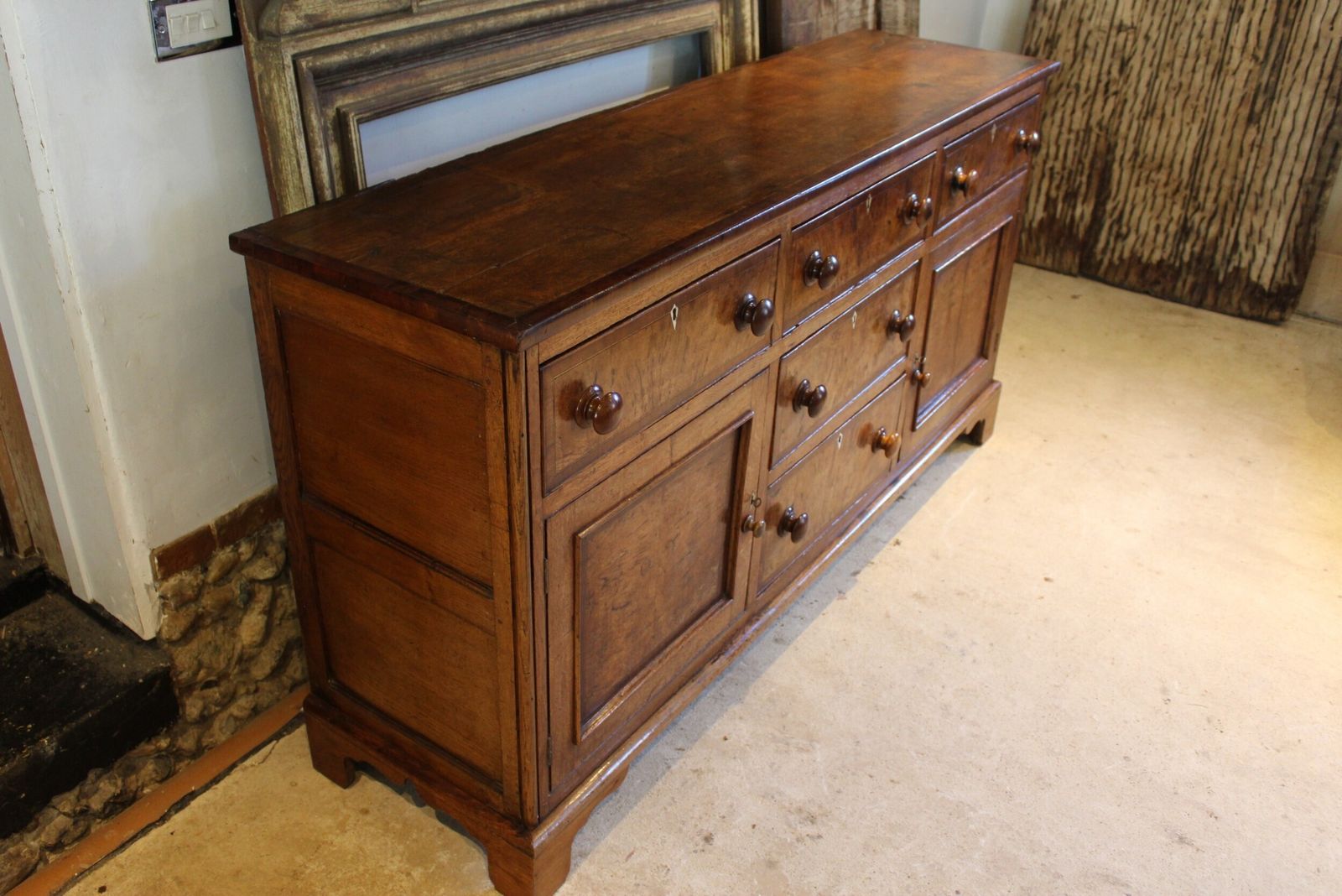 photo buy Dresser Rare Burr Oak George III Sideboard C1790