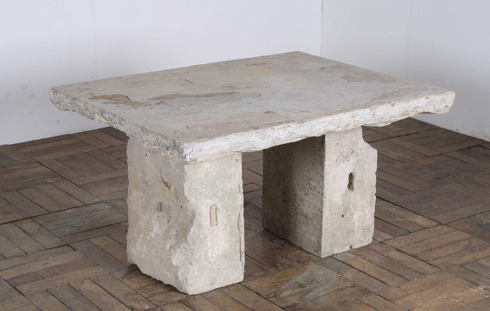 Reclaimed Yorkstone Carved Stone Coffee Table Garden Feature photo buy