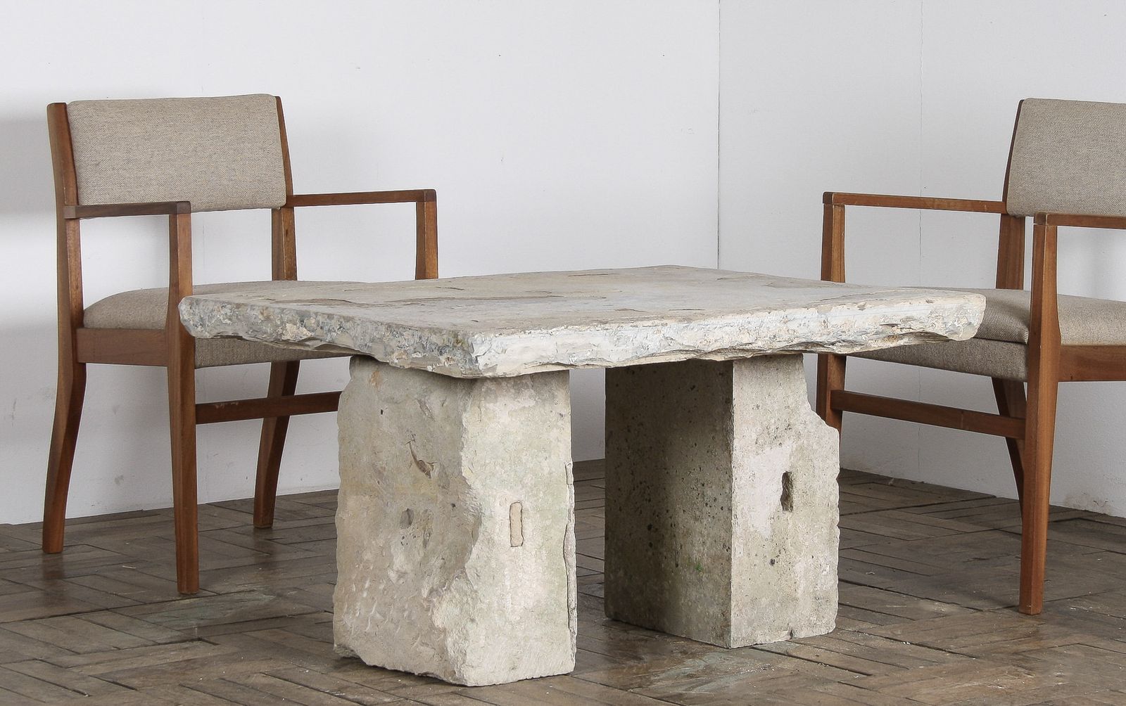 photo buy Reclaimed Yorkstone Carved Stone Coffee Table Garden Feature