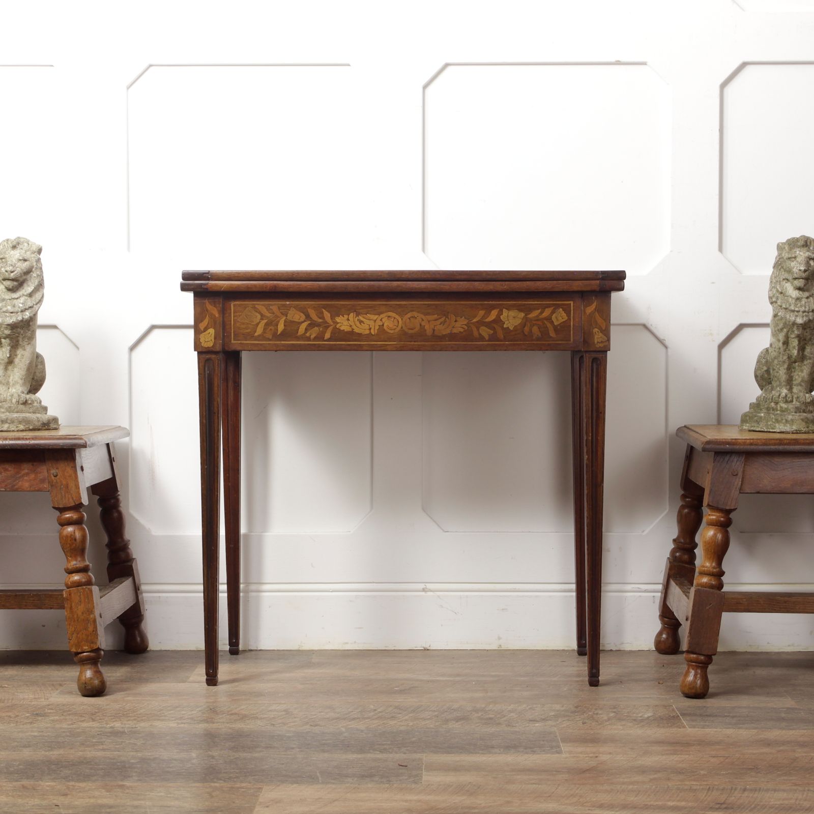 19th Century Dutch Marquetry Card Table