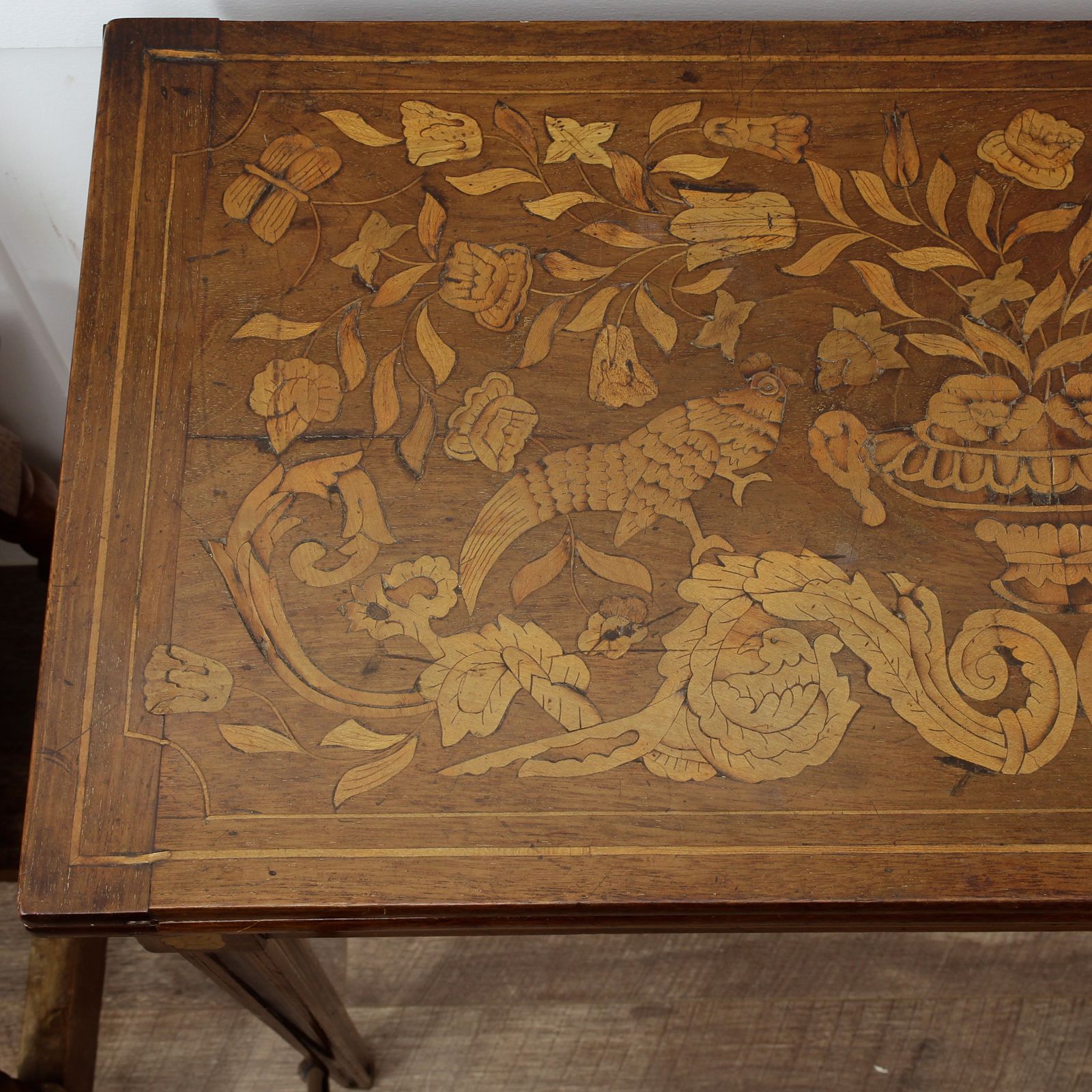 19th Century Dutch Marquetry Card Table photo for sale