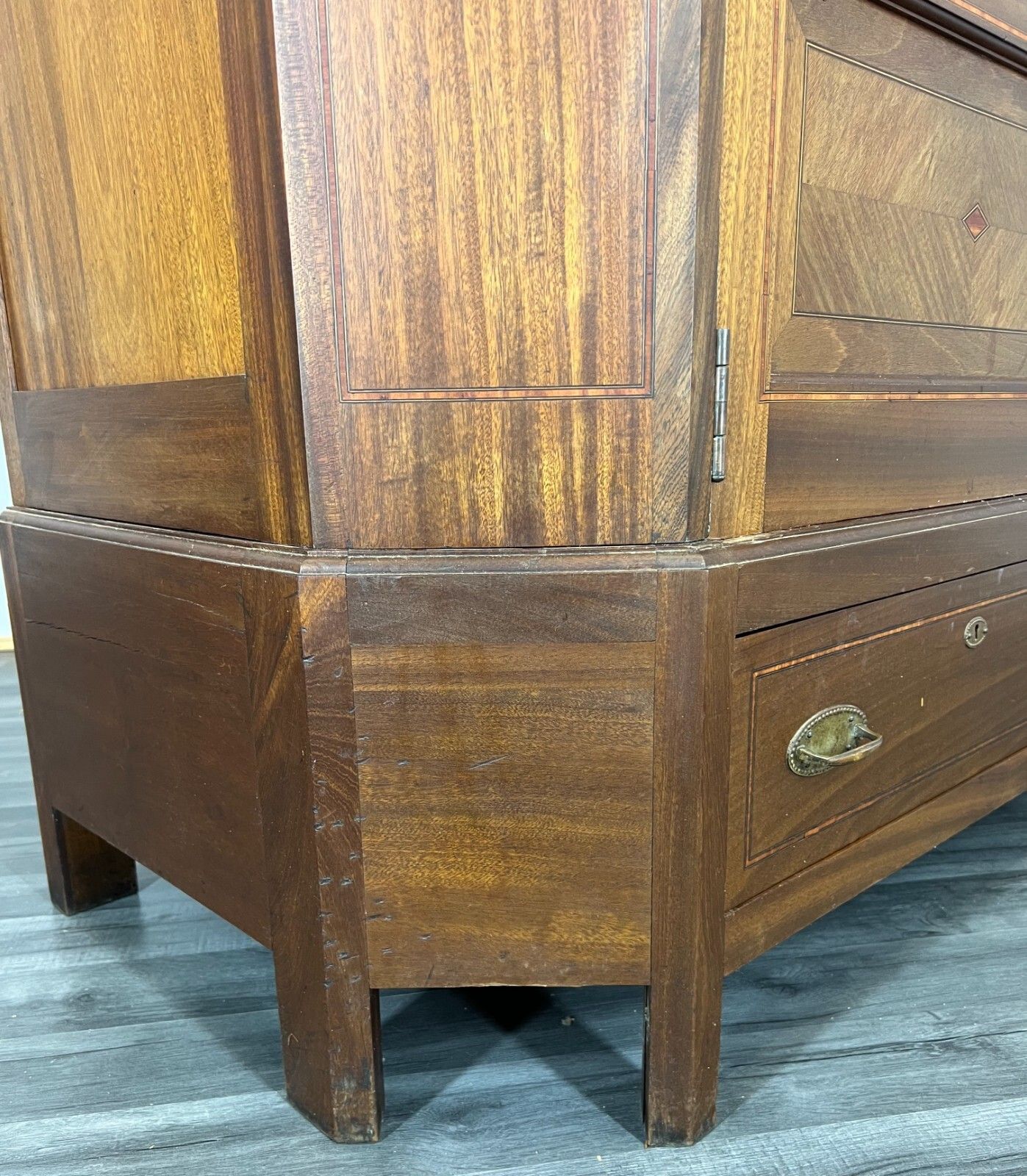 Wardrobe Antique French Style Two Door Mirrored Carved Armoire Cabinet Lot 2253 photo buy