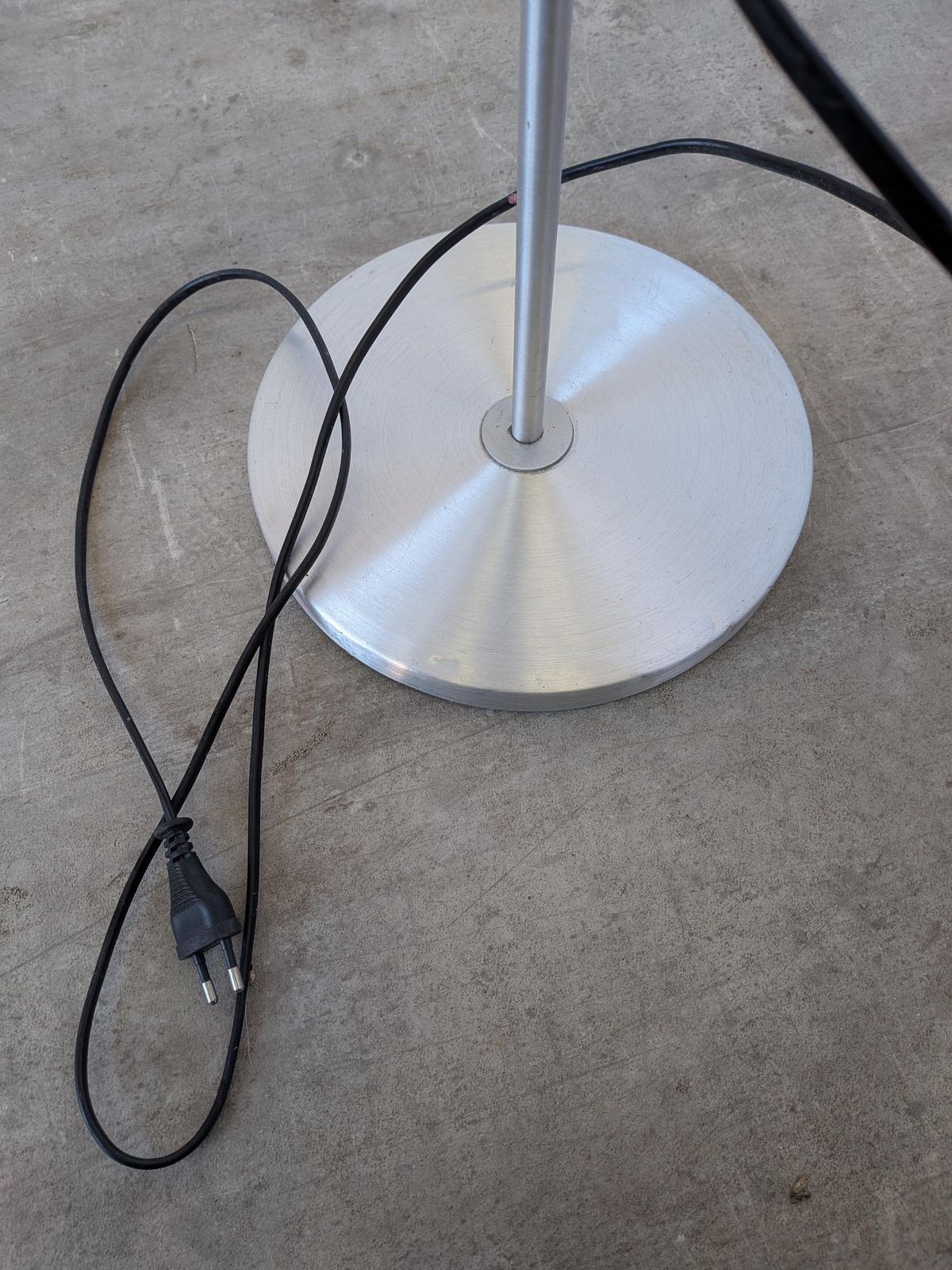 Vintage Adjustable Floor Lamp / Metal Adjustable Gooseneck Reading Light photo for sale