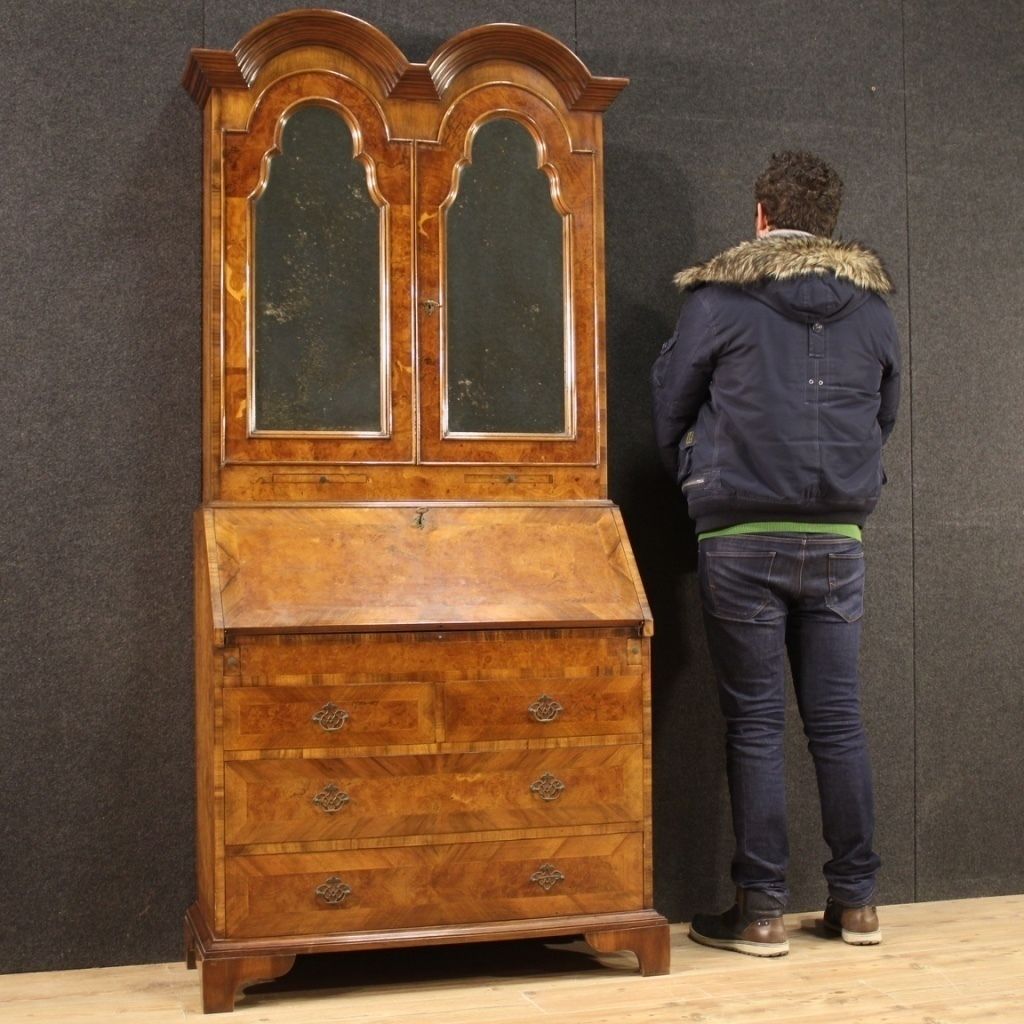 Furniture Large English Trumeau In Wood From The 20th Century photo
