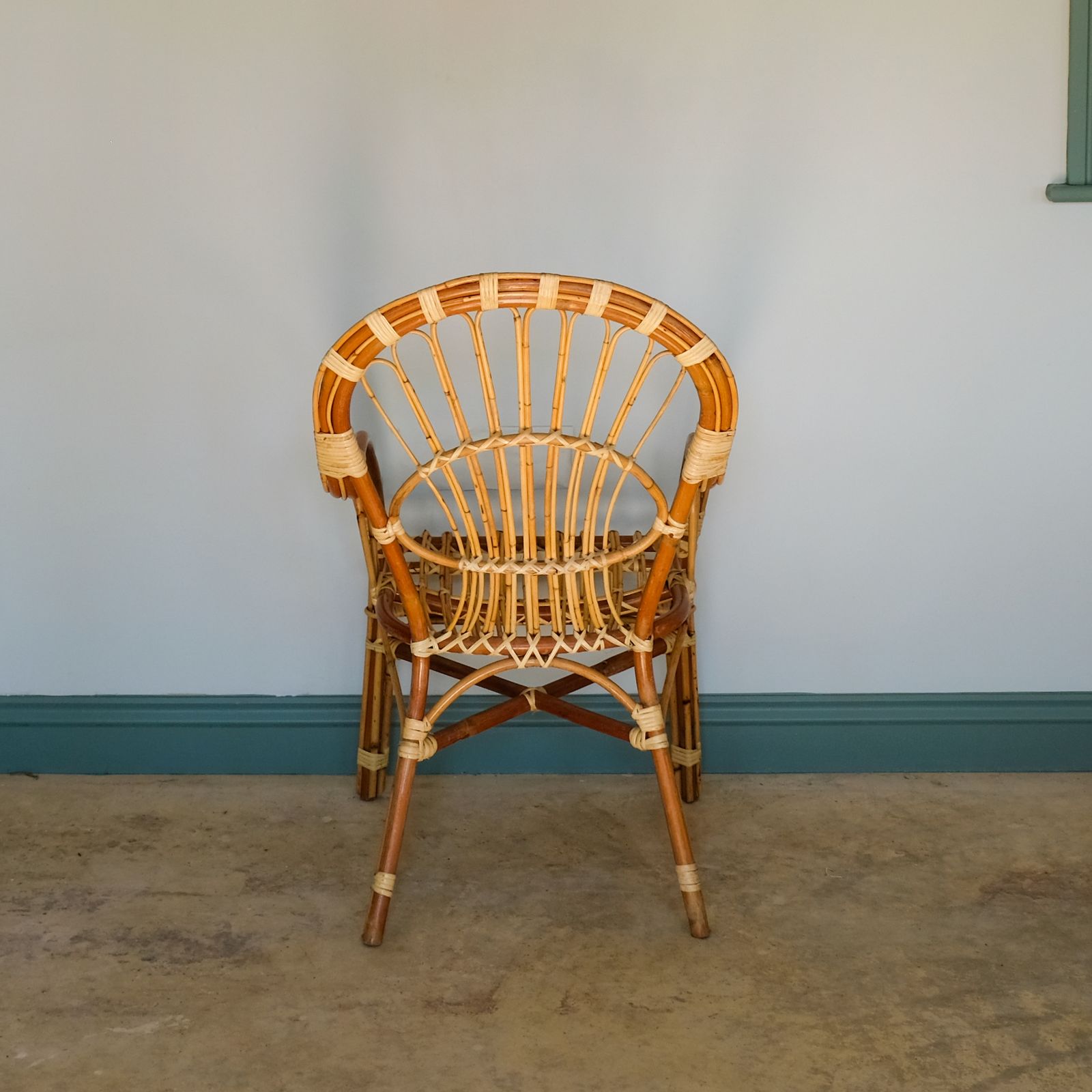 Mid Century Rattan Armchair, 1960s photo for sale