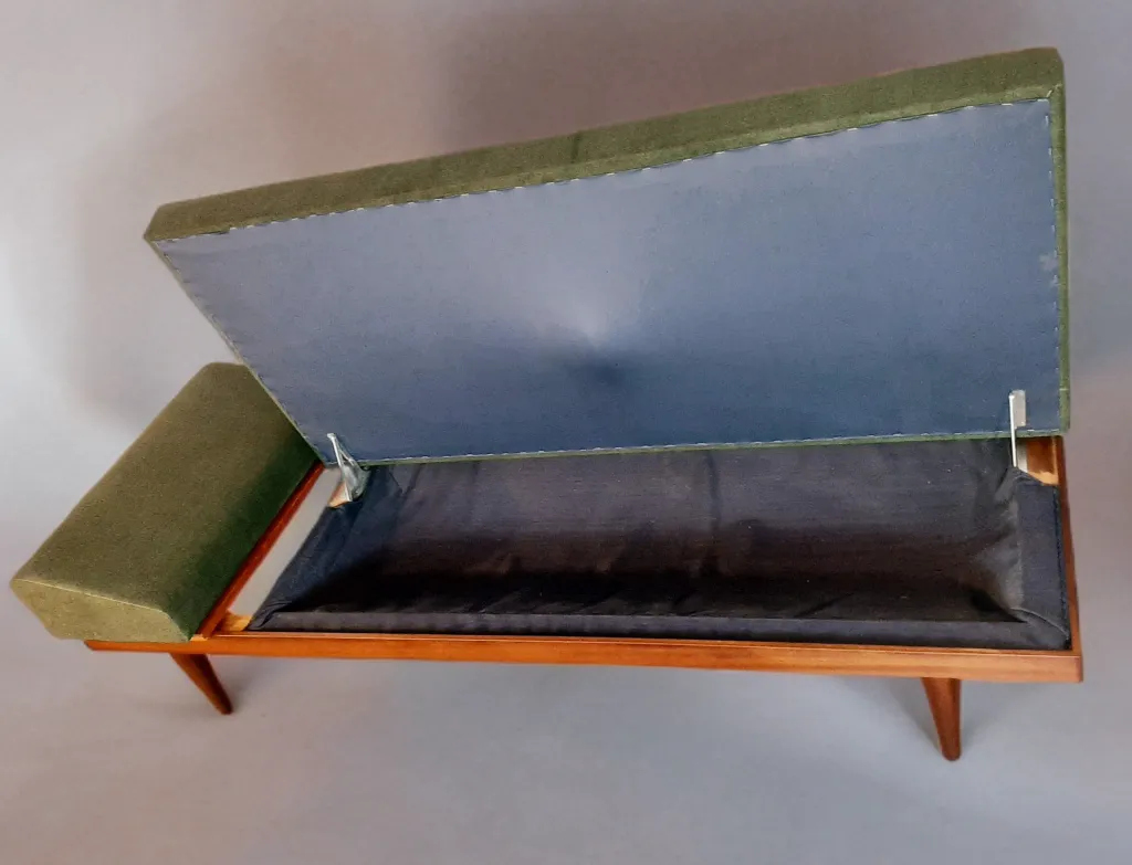 Scandinavian Mid Century Daybed In Teak By Ekornes,  1960s photo vintage